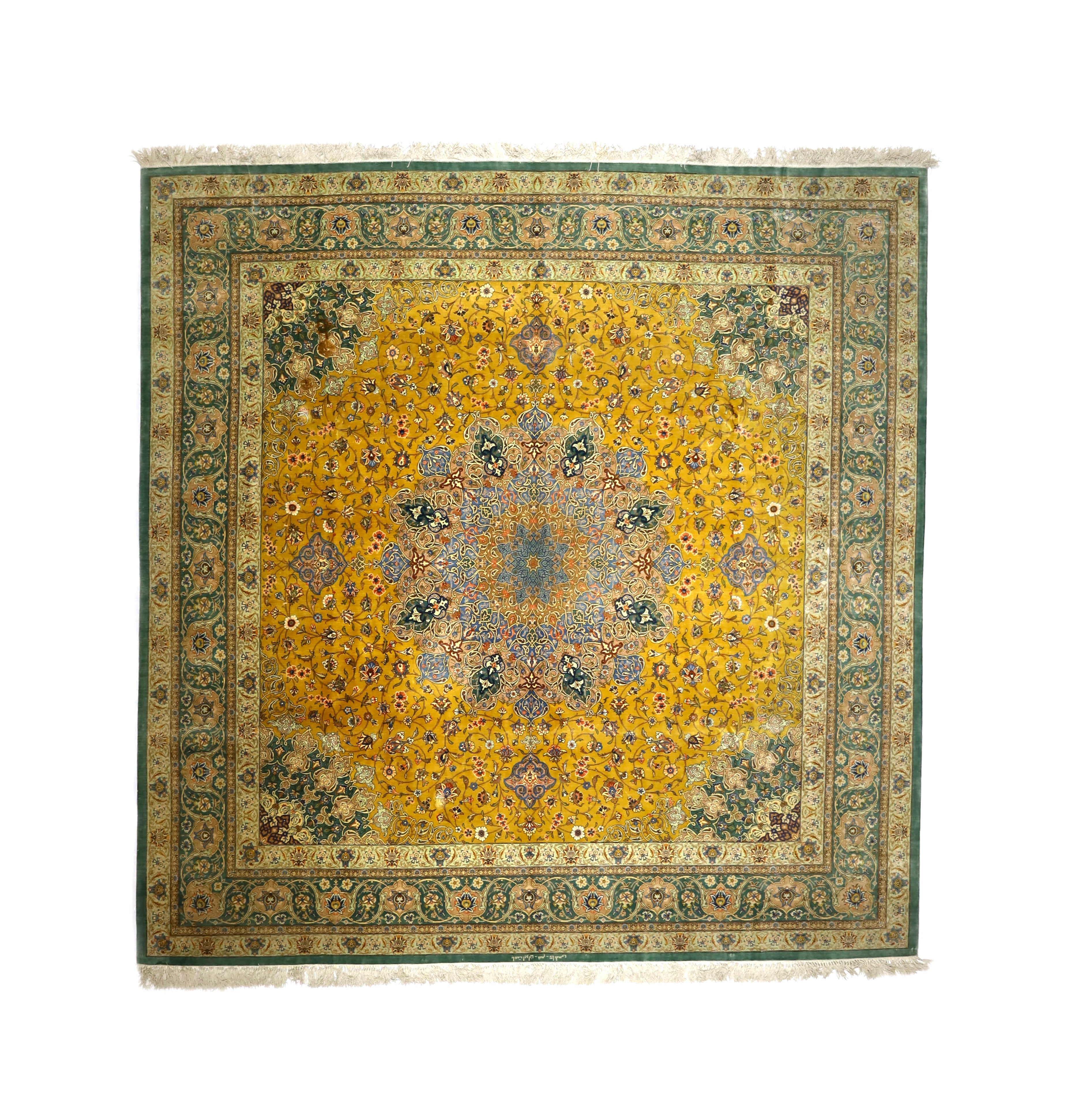 Extremely Fine Silk Qum Rug 8'0" x 8' 2''