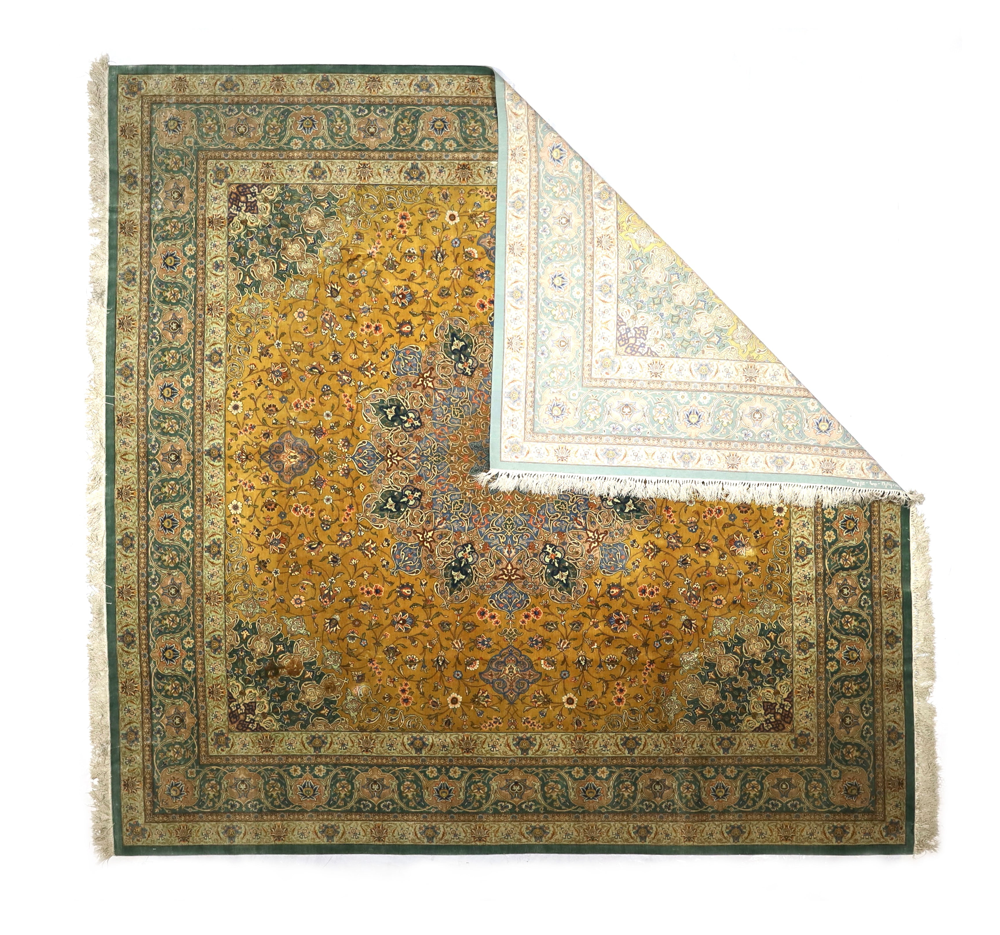 Extremely Fine Silk Qum Rug 8'0" x 8' 2''