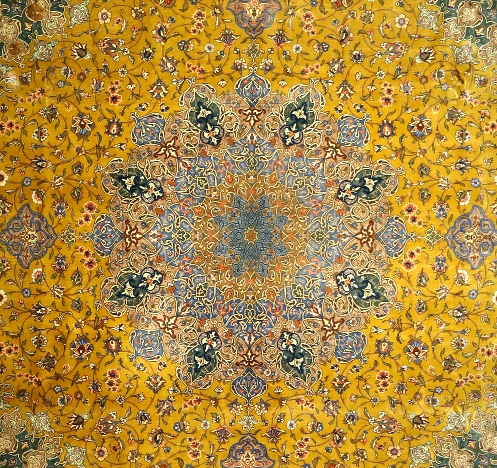 Extremely Fine Silk Qum Rug 8'0" x 8' 2''