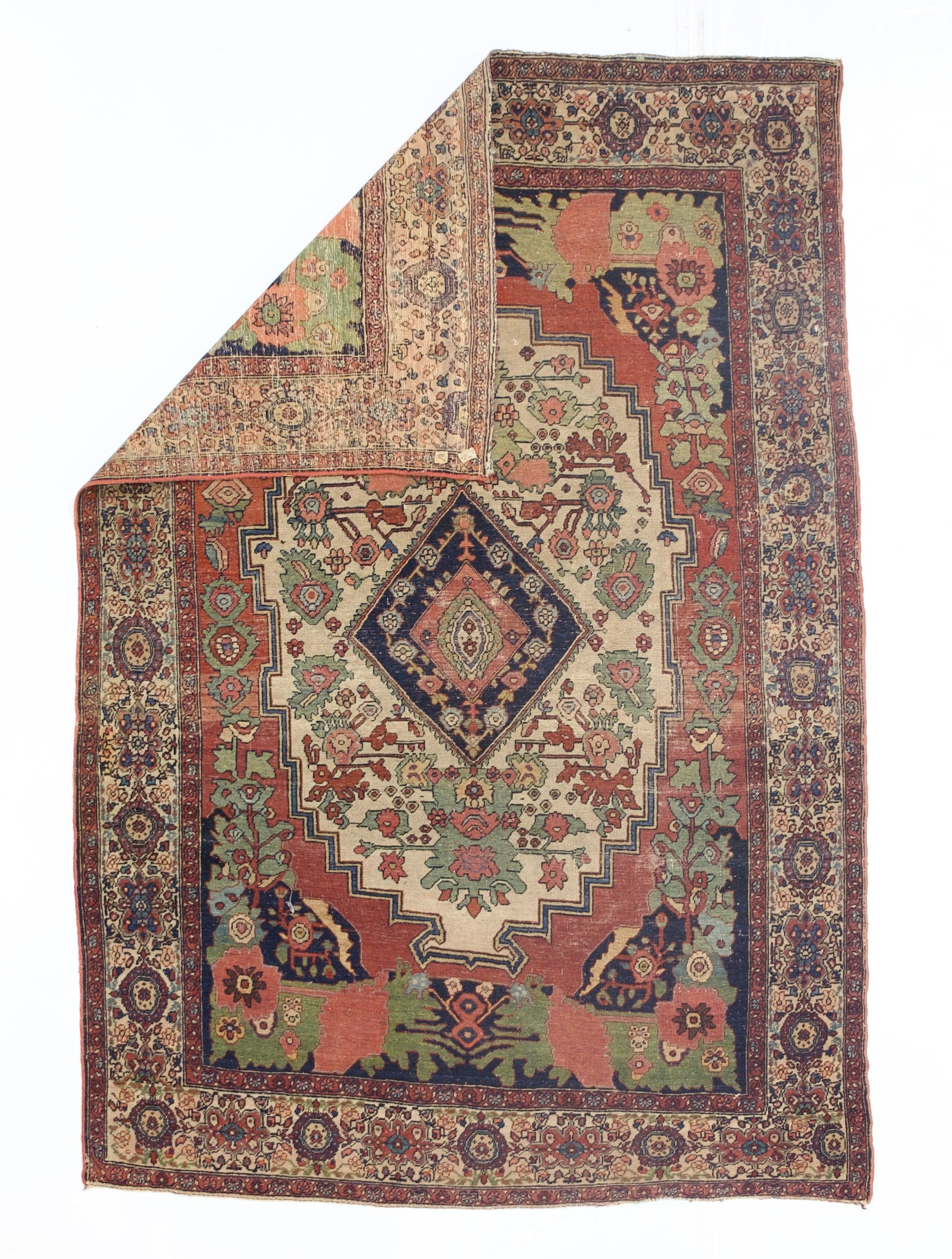 Antique Farahan Sarouk Rug 4' 4'' x 6' 4"