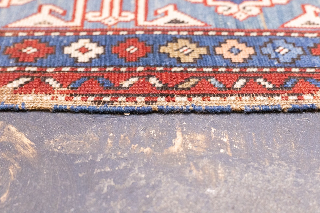 Antique Caucasian Lezgi Rug 4'2" x 6' 4"