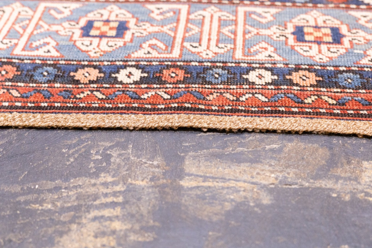 Antique Caucasian Lezgi Rug 4'2" x 6' 4"