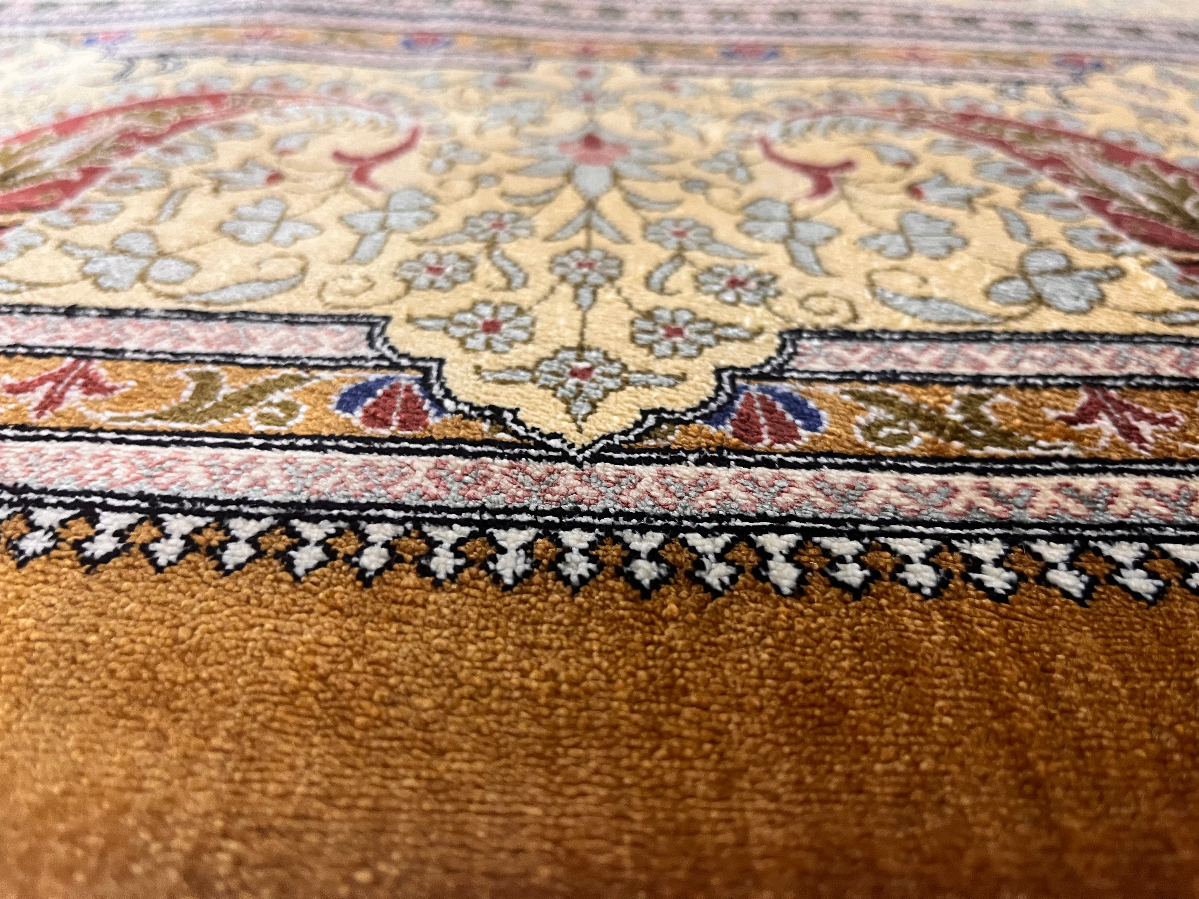Extremely Fine Silk Qum Rug 6'7" x 9' 11"