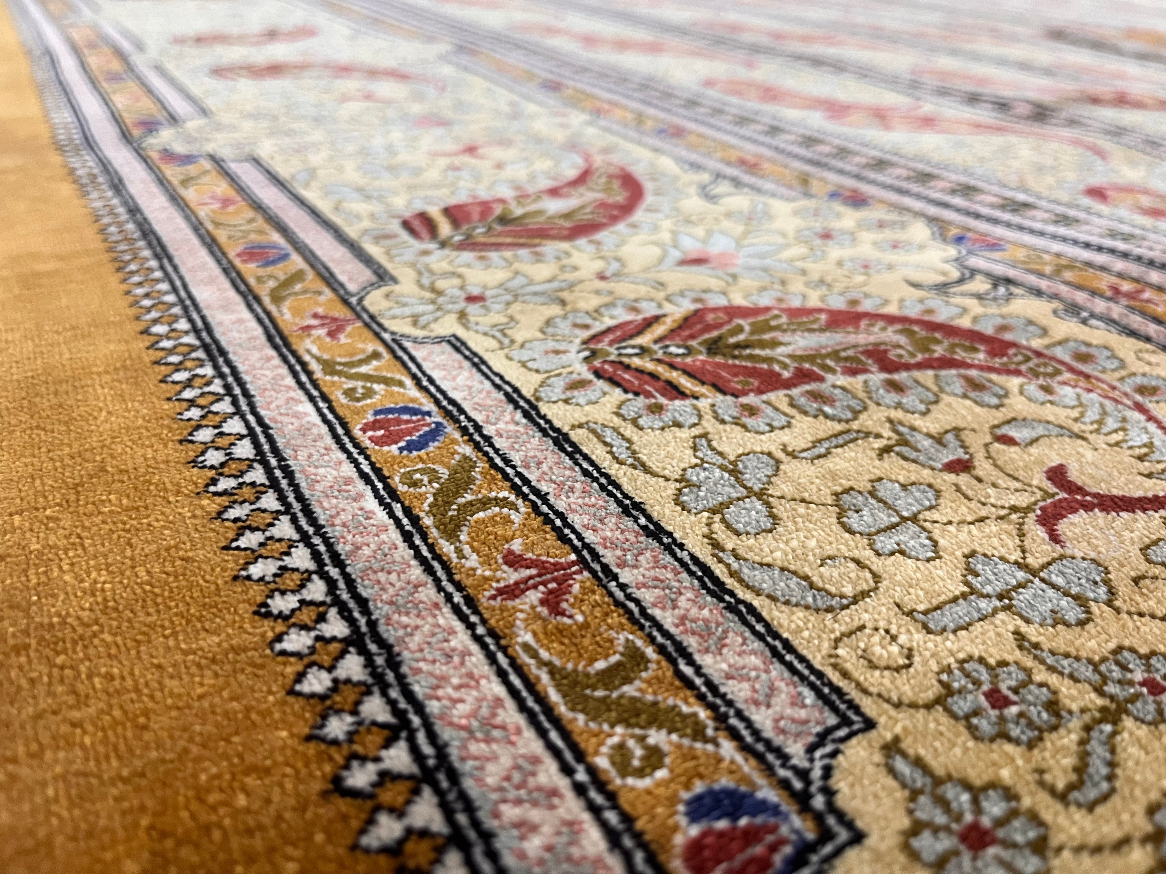 Extremely Fine Silk Qum Rug 6'7" x 9' 11"