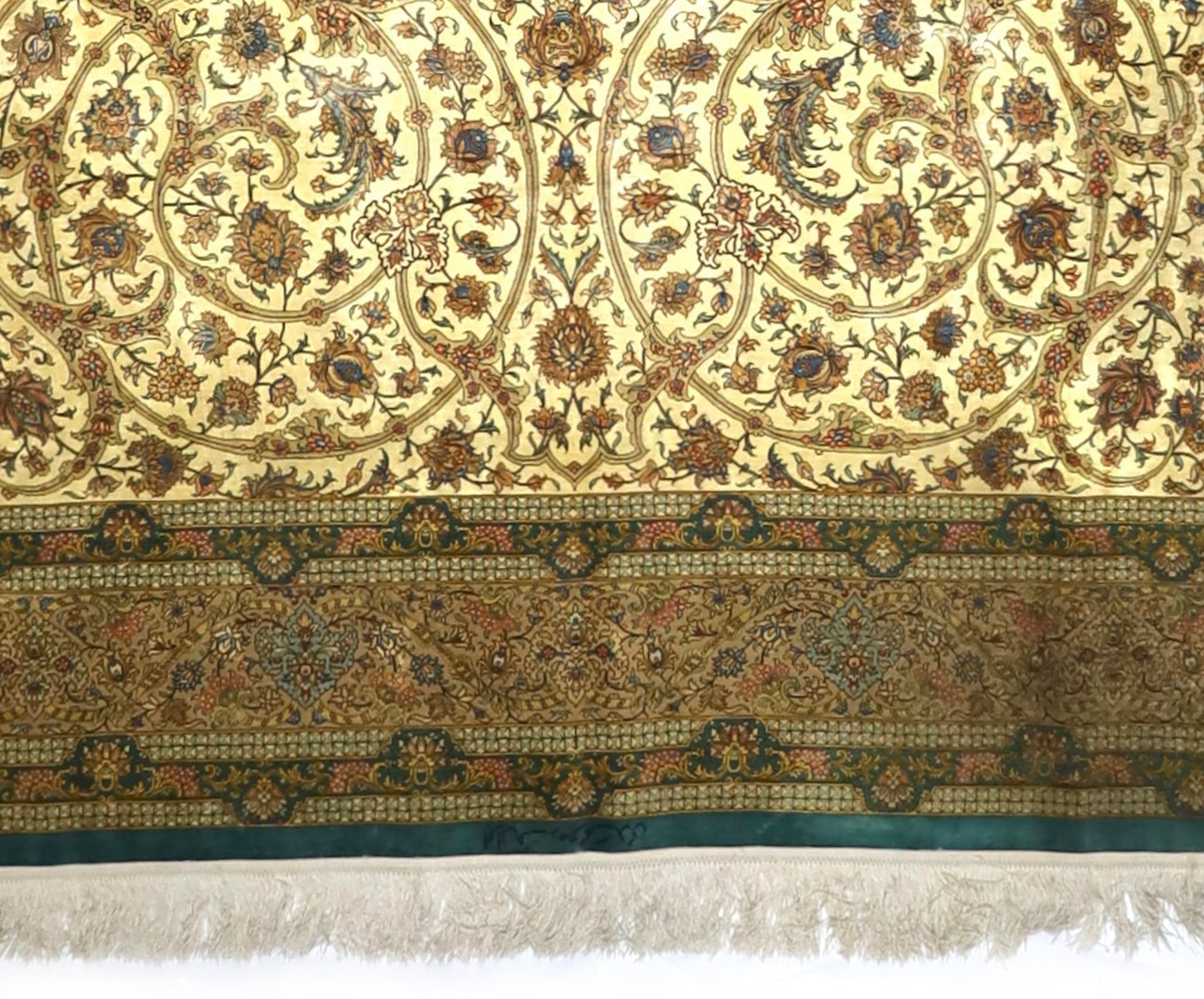 Extremely Fine Silk Qum Rug 6'6" x 9' 11"