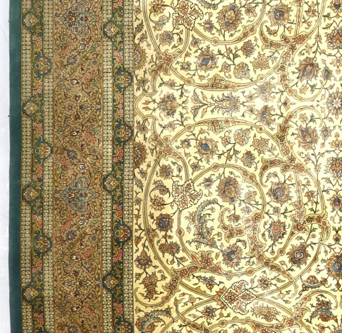 Extremely Fine Silk Qum Rug 6'6" x 9' 11"