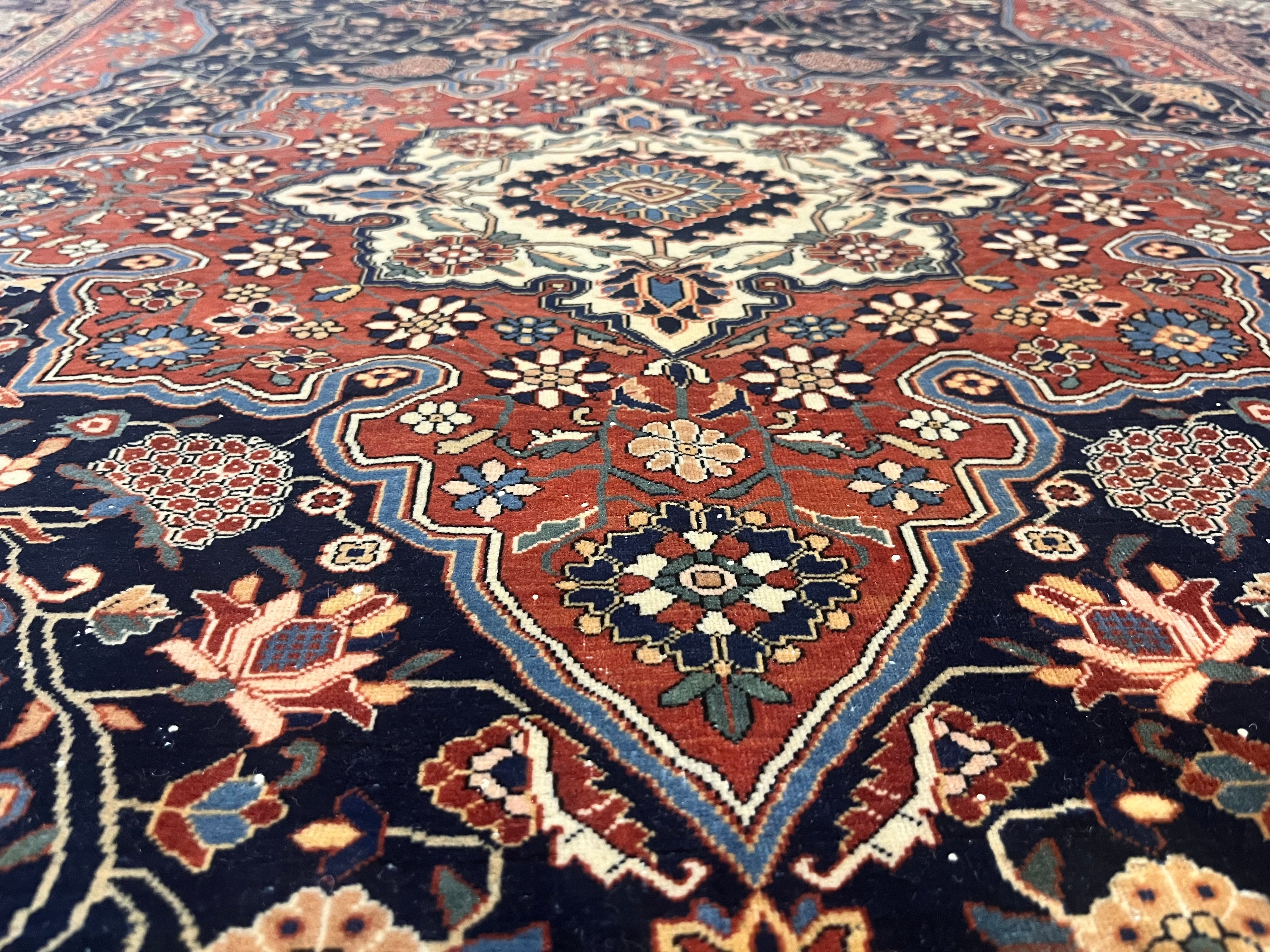 Antique Mohtasham Kashan Rug 4' 6" x 6' 11"