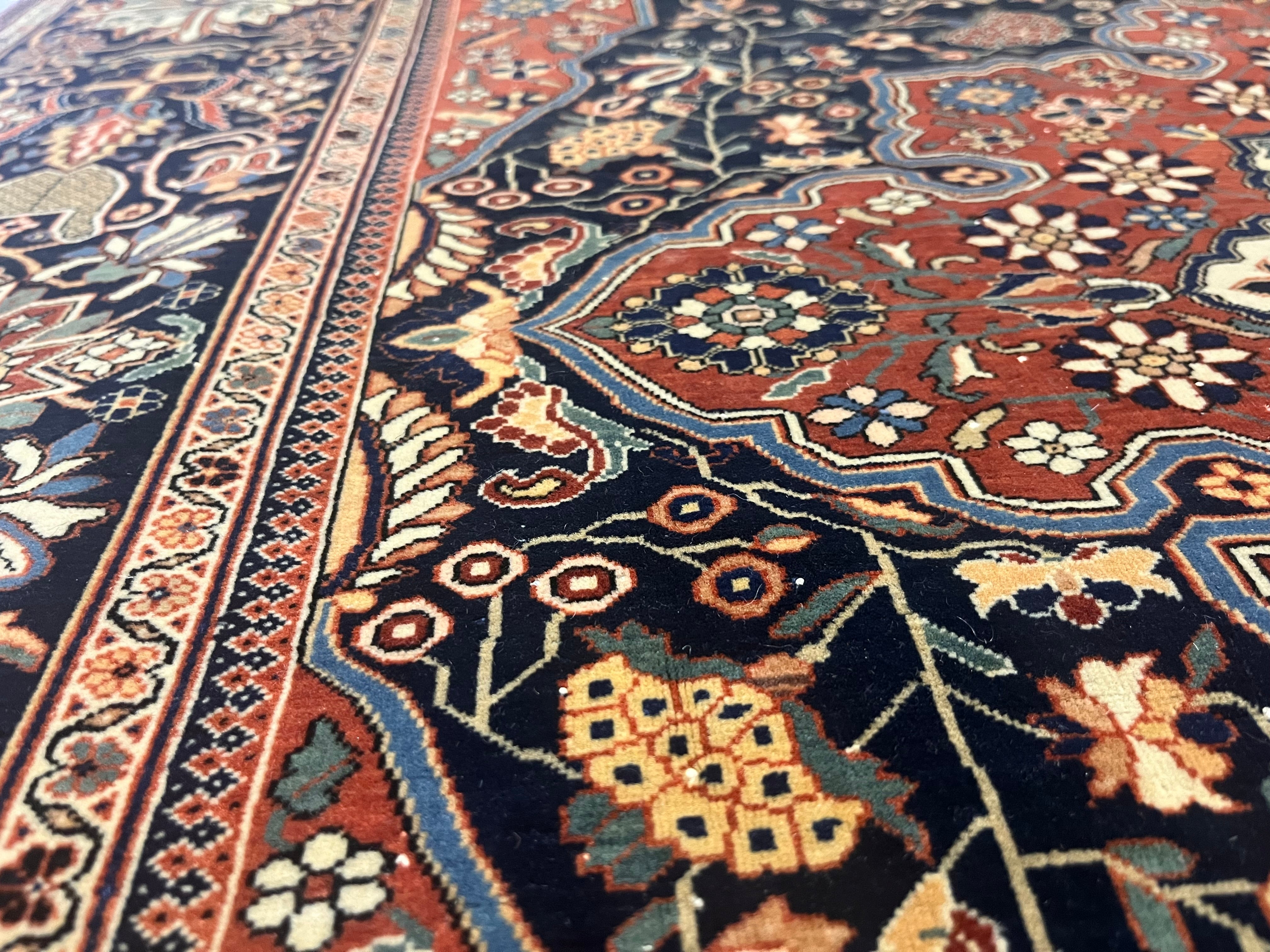 Antique Mohtasham Kashan Rug 4' 6" x 6' 11"