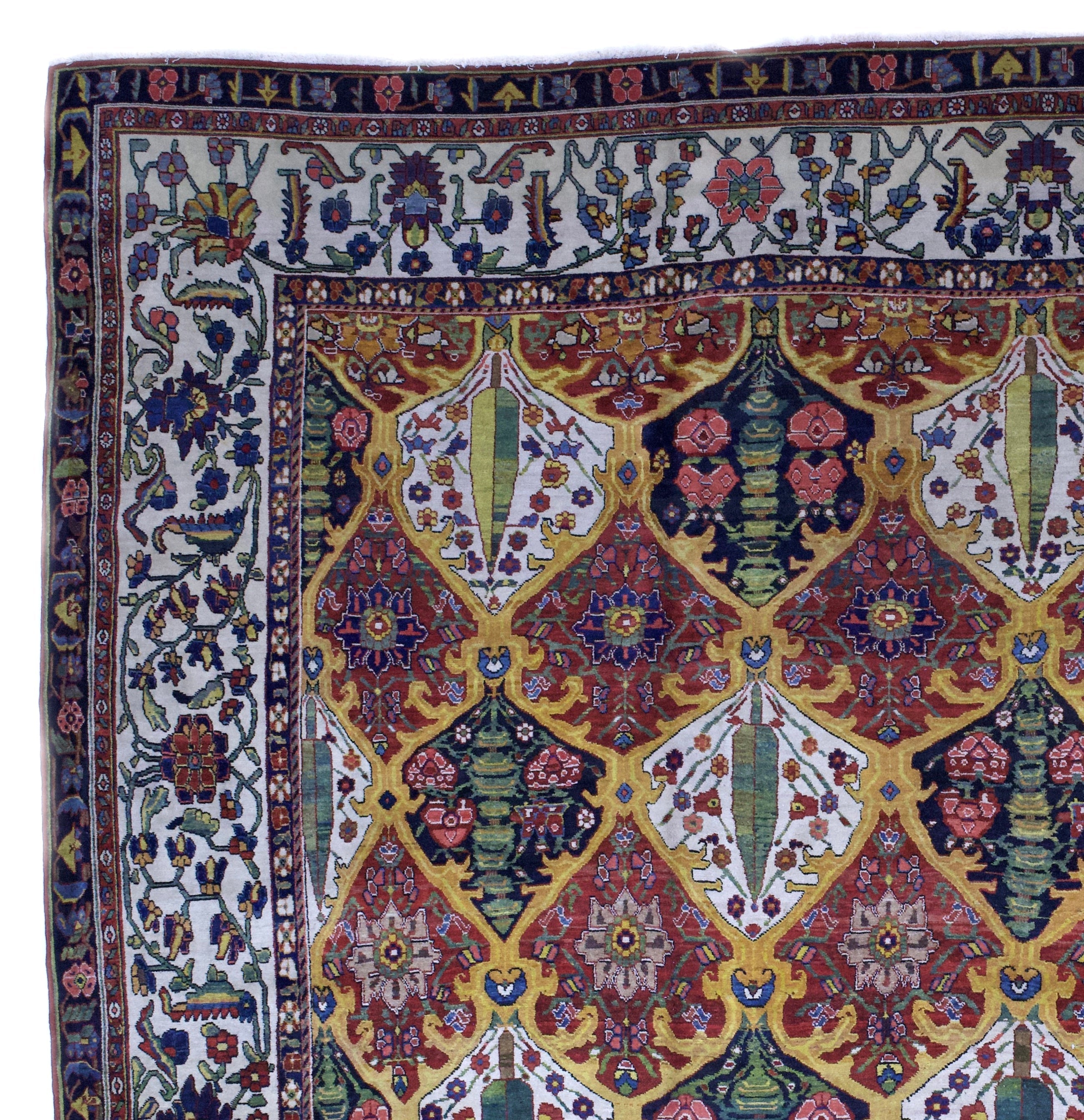 Antique Bakhtiari Rug 13' 10'' x 22' 5''