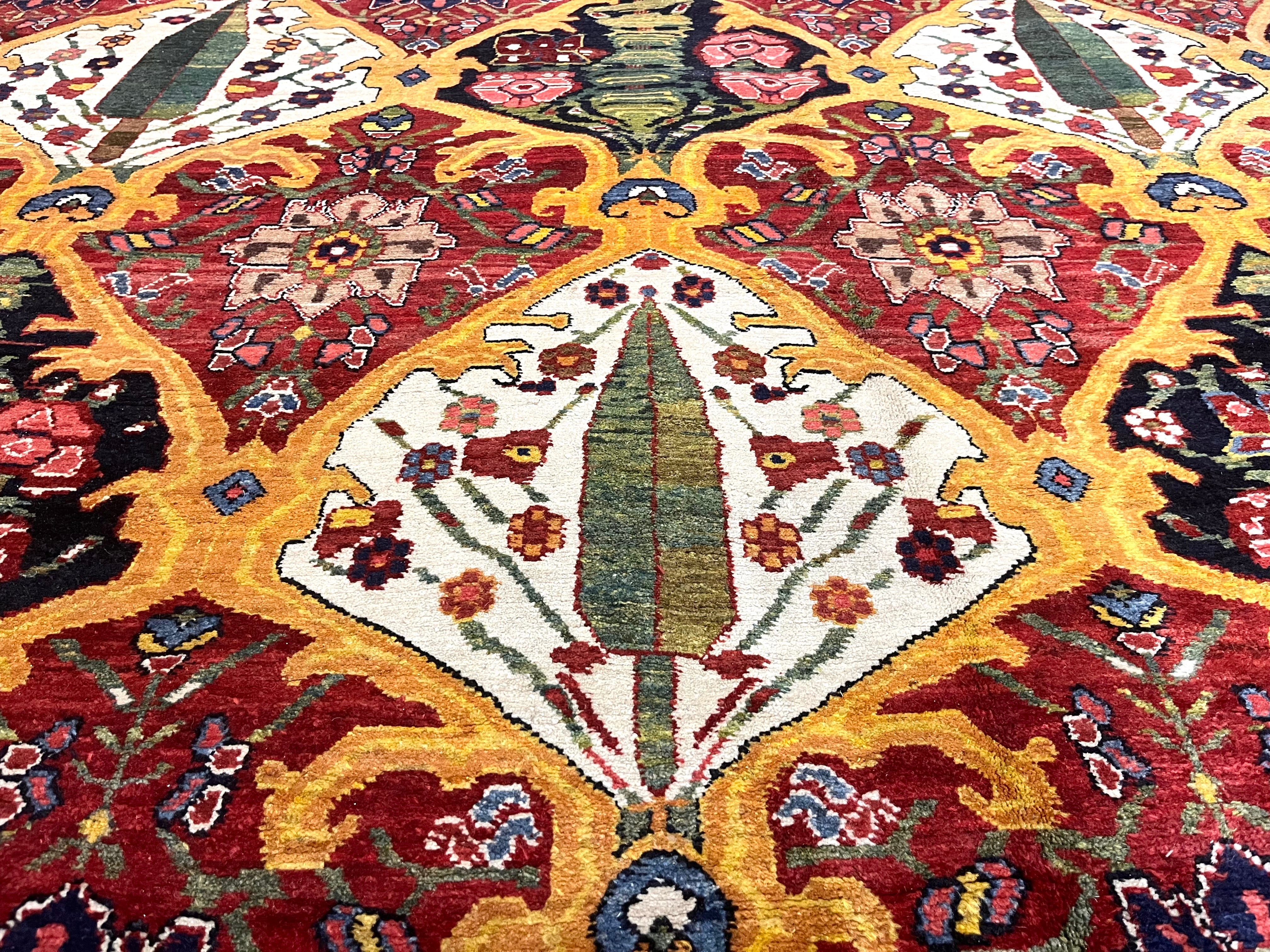 Antique Bakhtiari Rug 13' 10'' x 22' 5''
