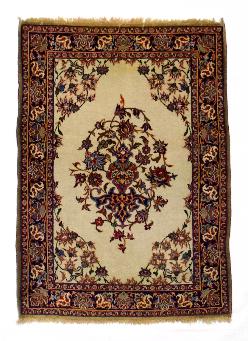 Antique Isfahan Rug 2' 2'' x 2' 11''