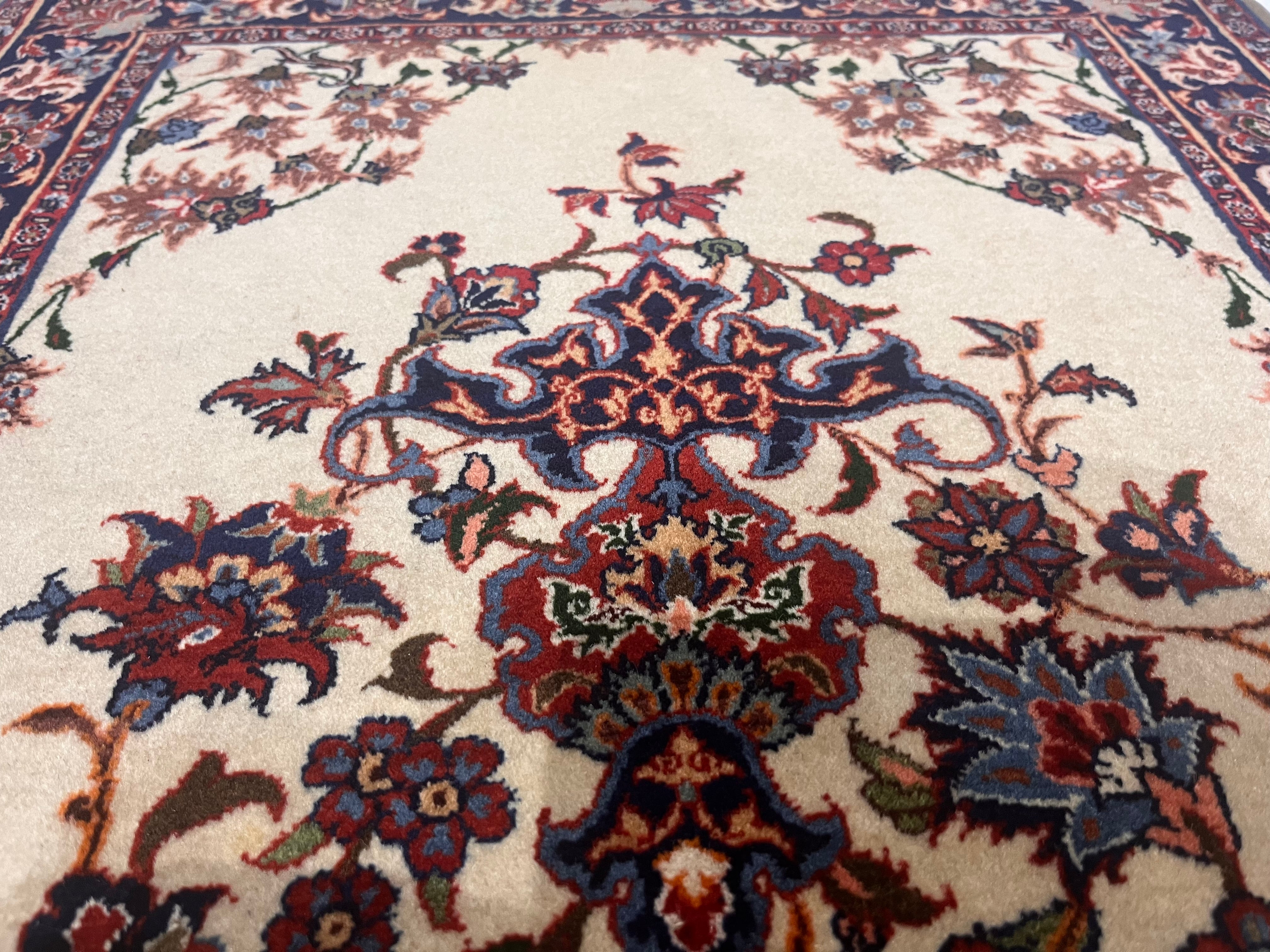 Antique Isfahan Rug 2' 2'' x 2' 11''