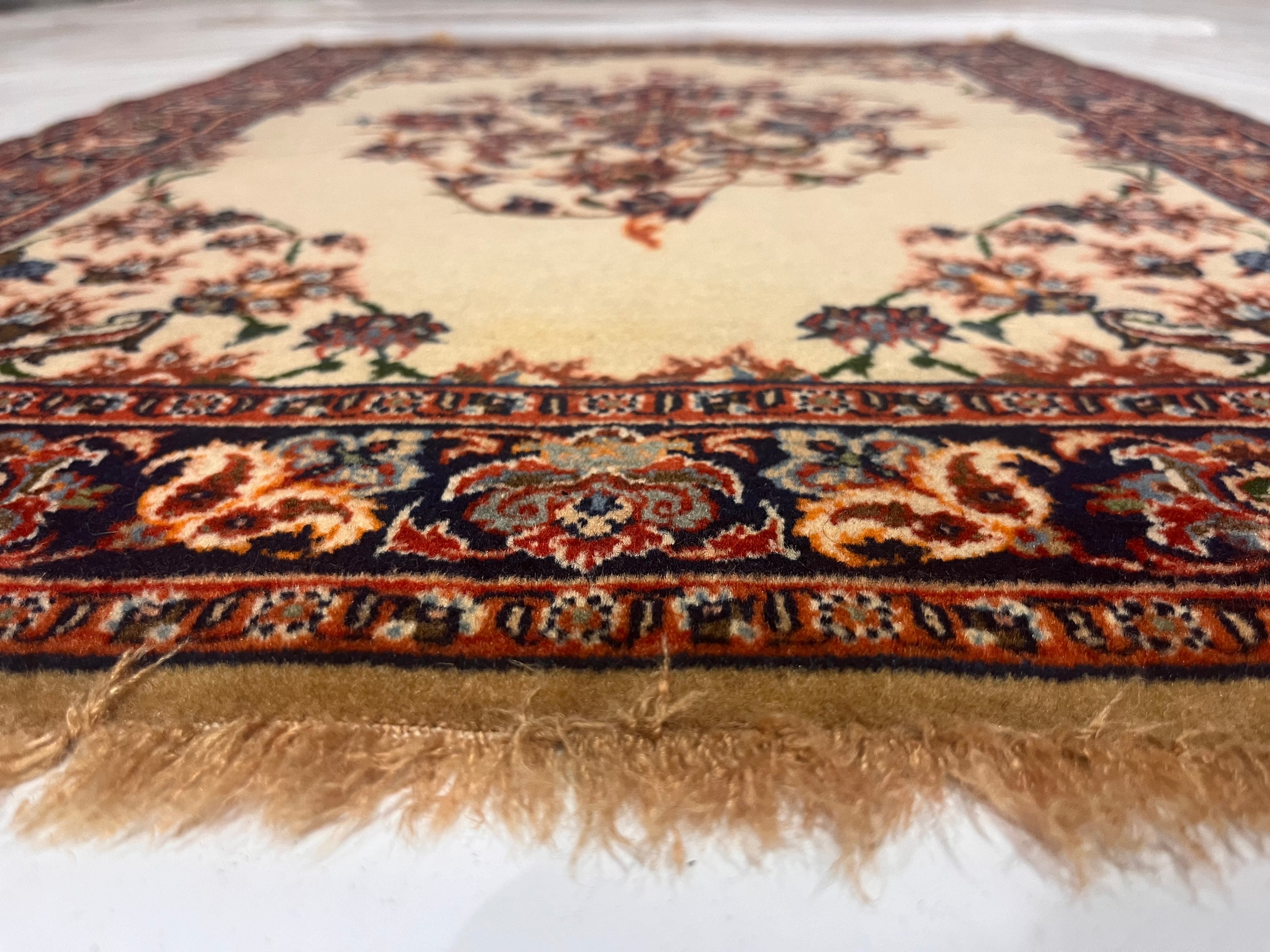 Antique Isfahan Rug 2' 2'' x 2' 11''