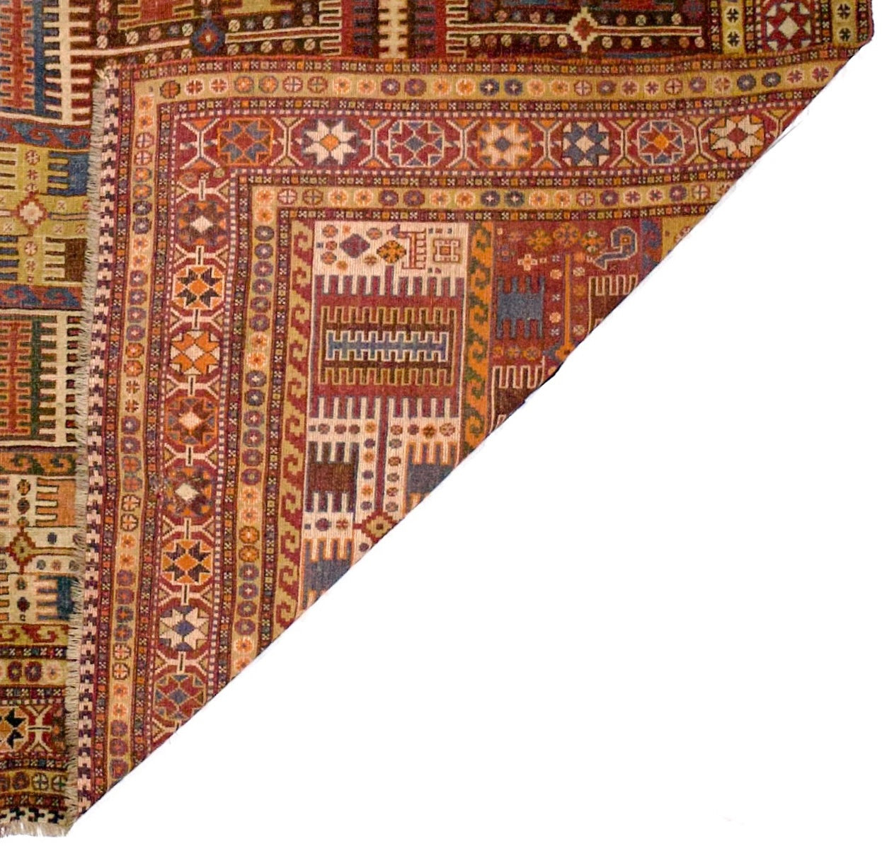 Antique Qashqai Wool Foundation Rug 6' 0" x 7' 1''