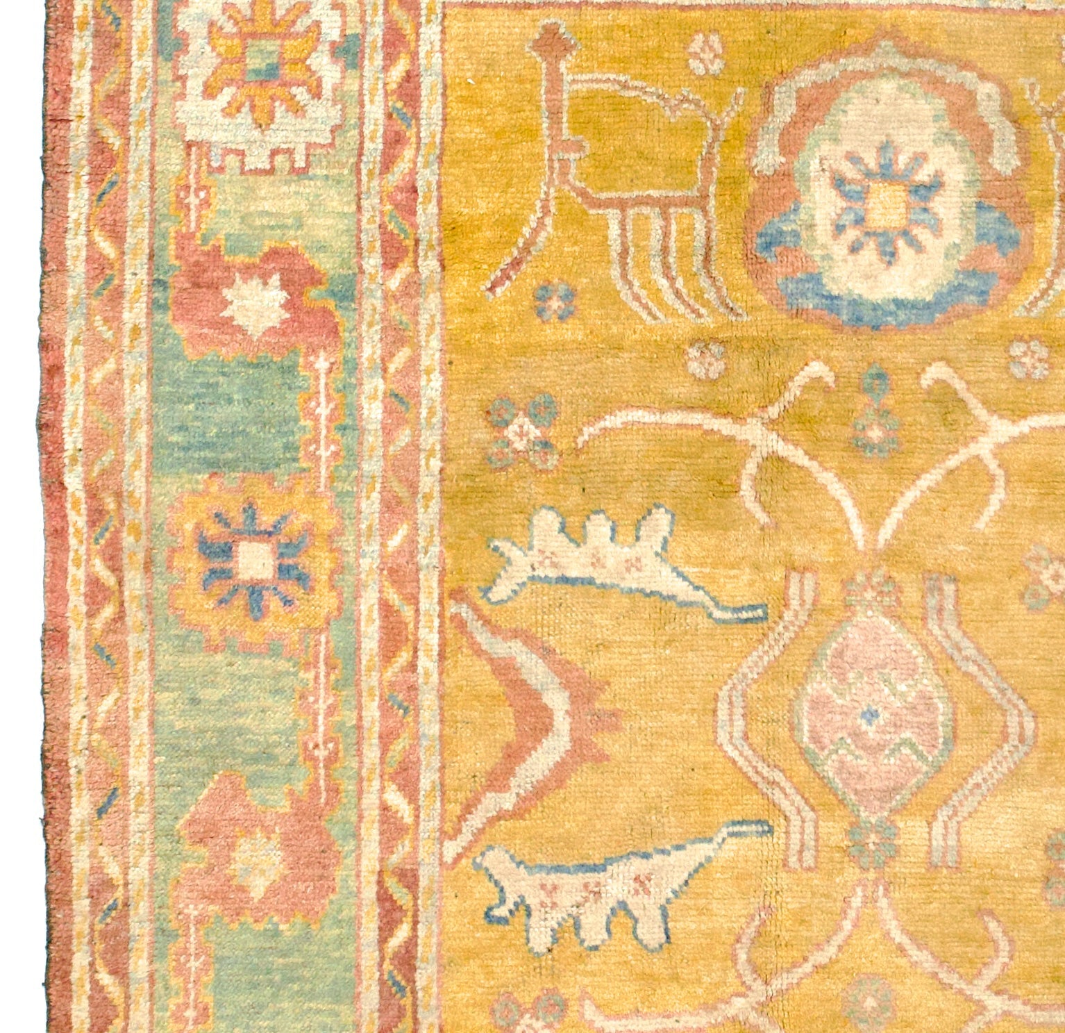 Antique Irish Donegal Rug 9'5" x 9' 5''