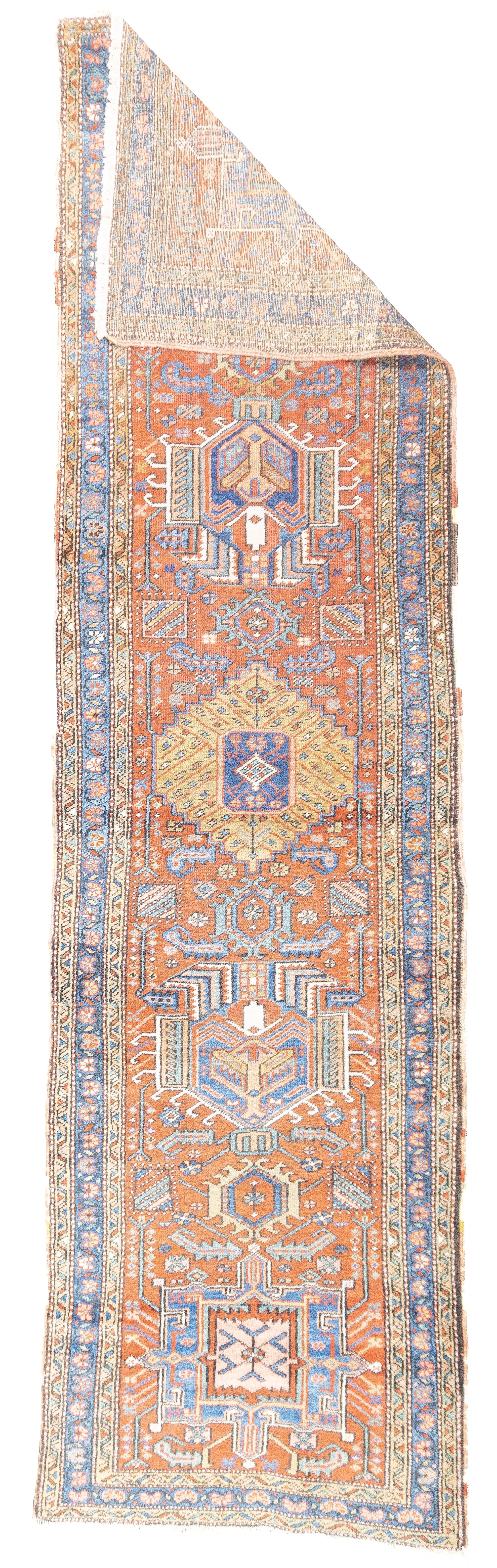 Antique Heriz Rug 3' x 11'
