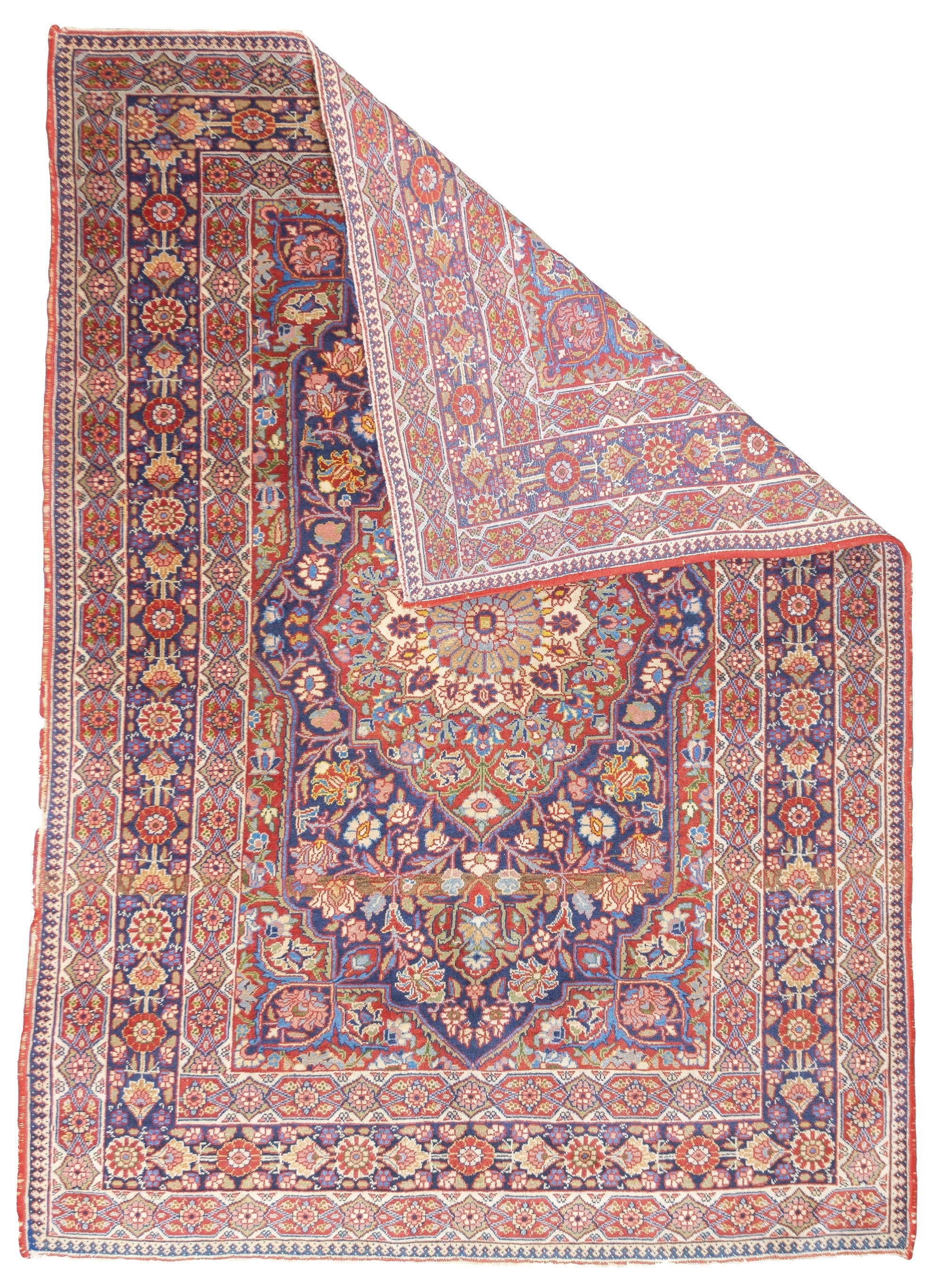 Antique Kashan Rug 4'0" x 5'9''