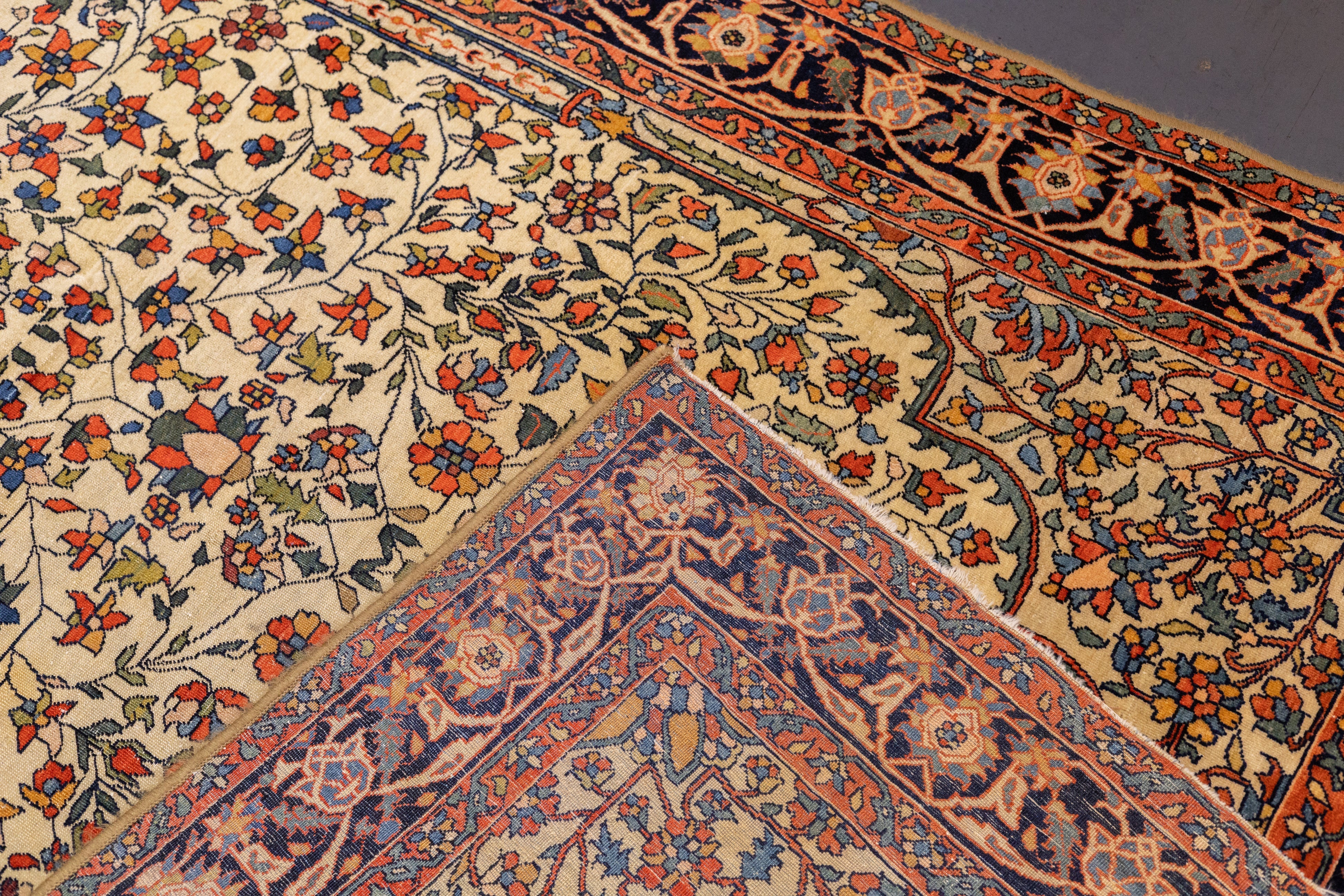 Antique Farahan Sarouk 4'4" x 7'3"