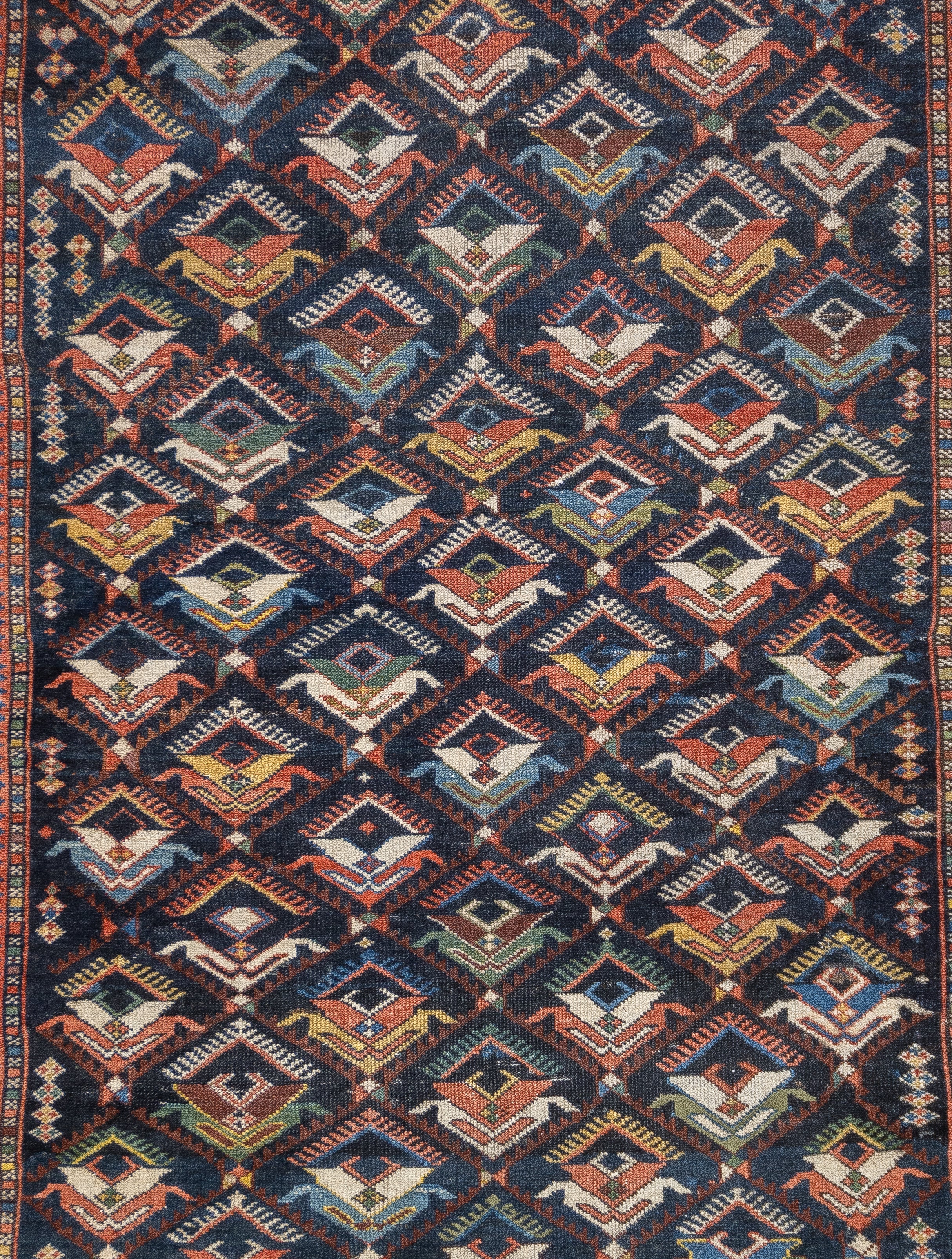 Antique Caucasian Kuba Rug 3'10'' x 5'1''