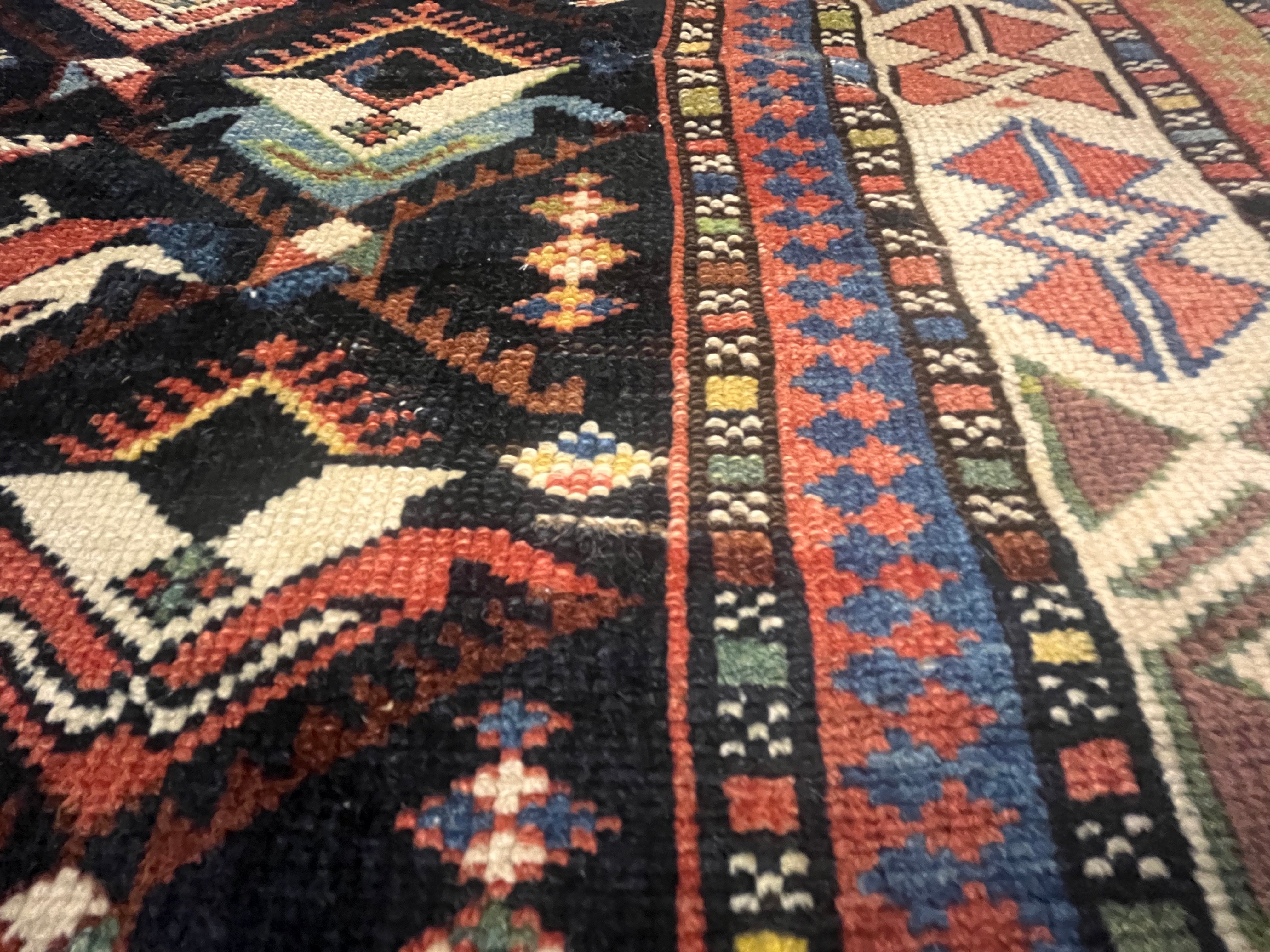 Antique Caucasian Kuba Rug 3'10'' x 5'1''