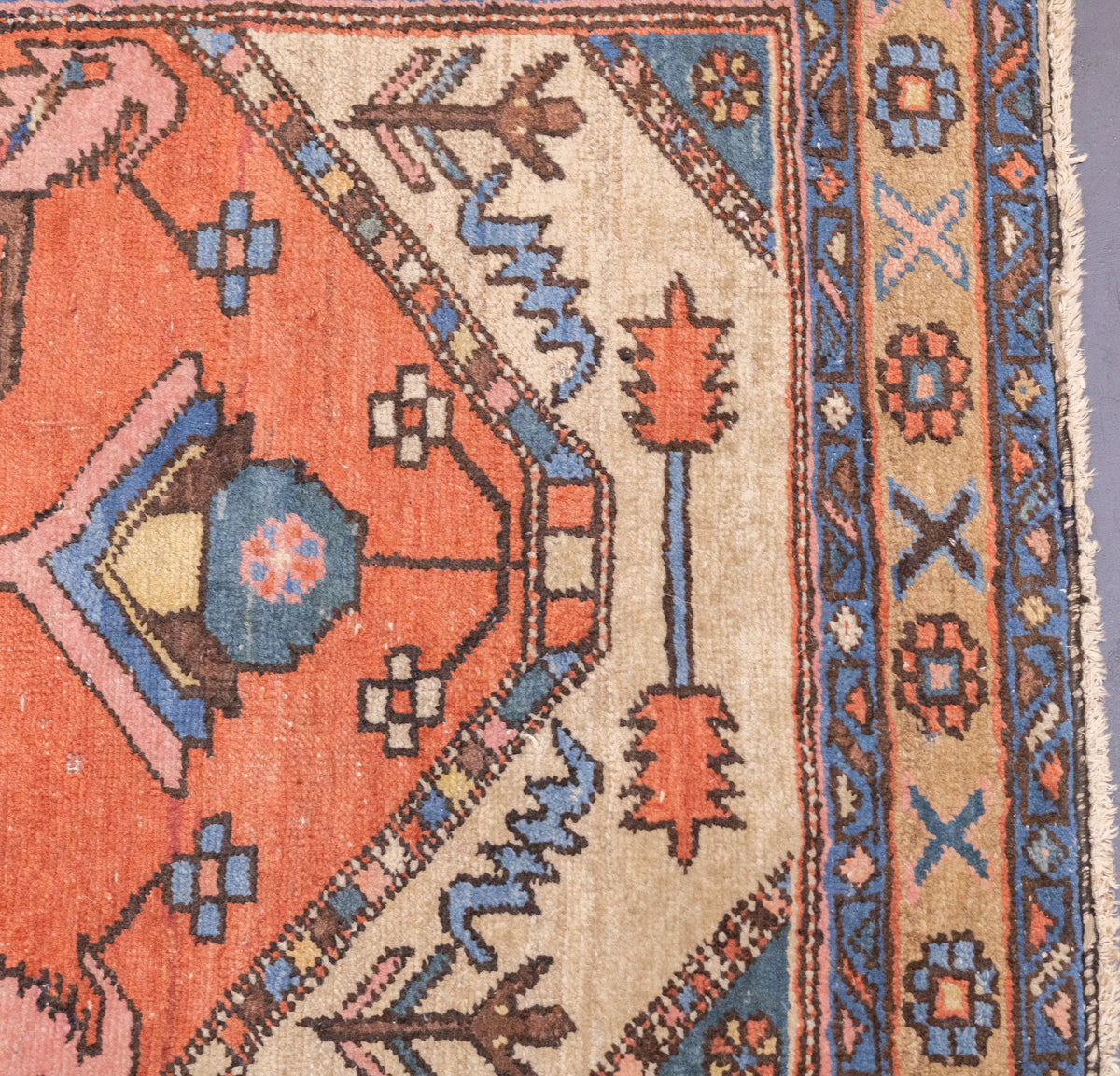 Antique Heriz Wool Rug 2'10'' x 4'10''