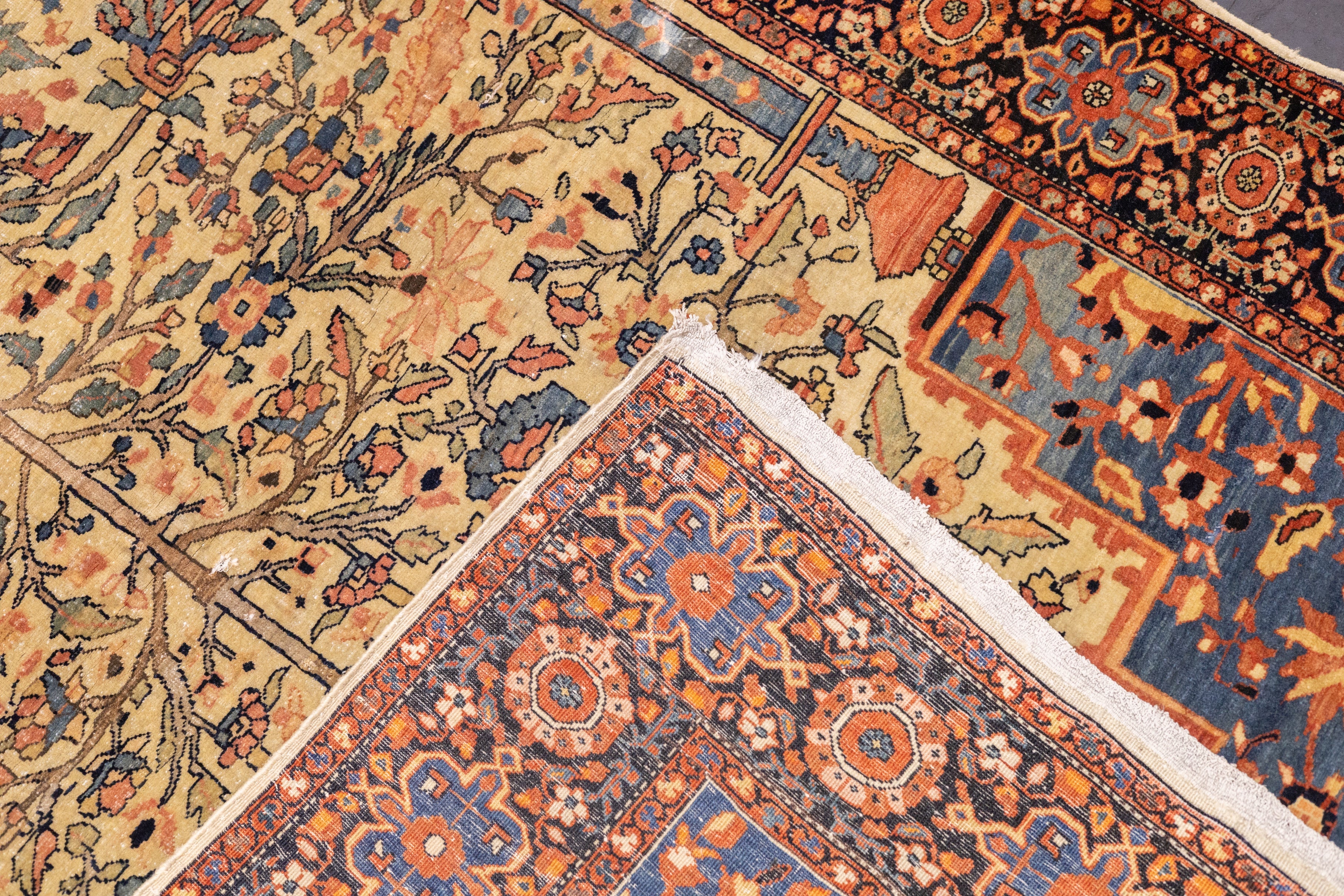 Antique Farahan Sarouk Rug 4'3'' x 6'7''