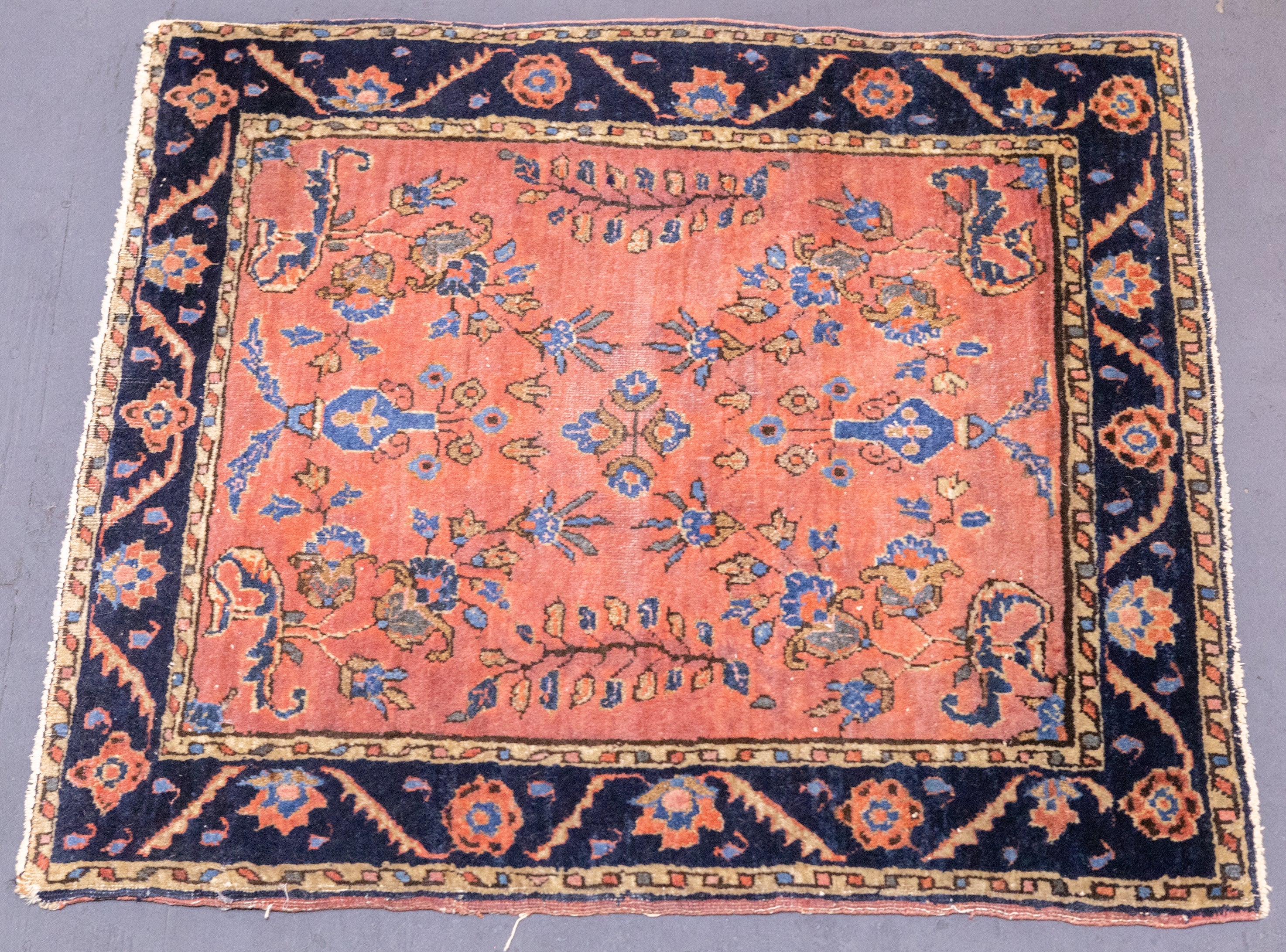 Fine Antique Mohajeran Sarouk Rug 2'1'' x 2'4''