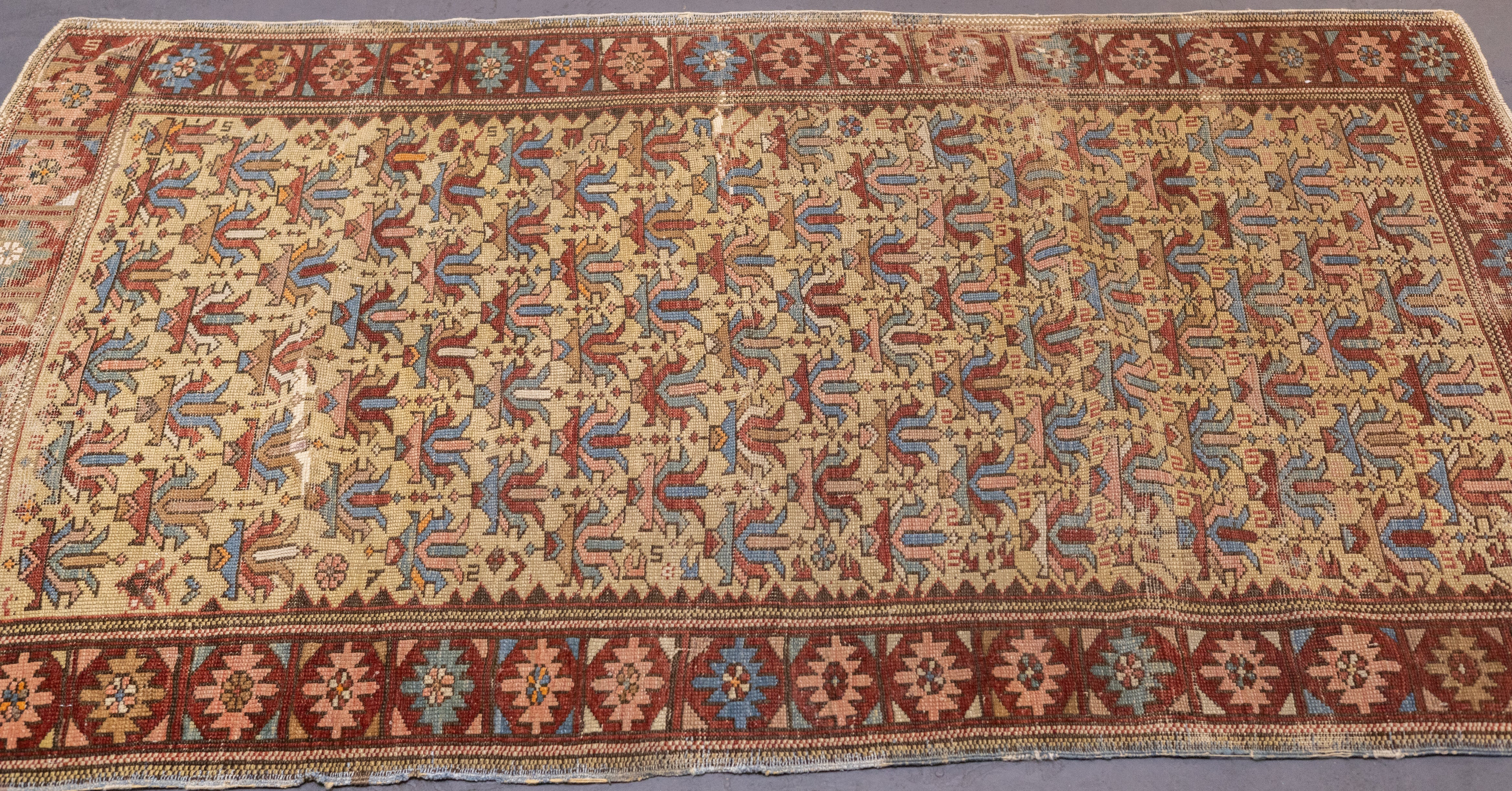 Fine Antique Caucasian Kuba Shirvan Rug 3'5'' x 5'7''