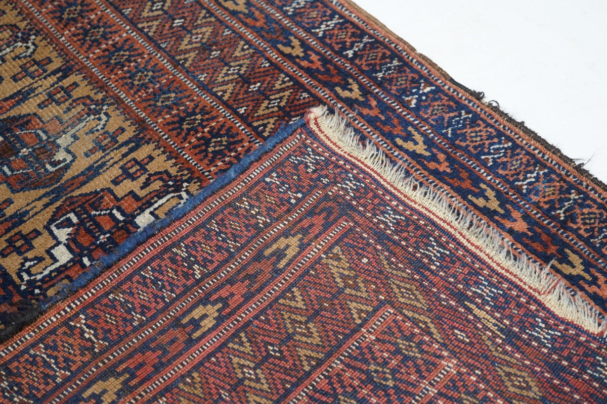 Antique Turkmen Rug 3'0'' x 5'9''