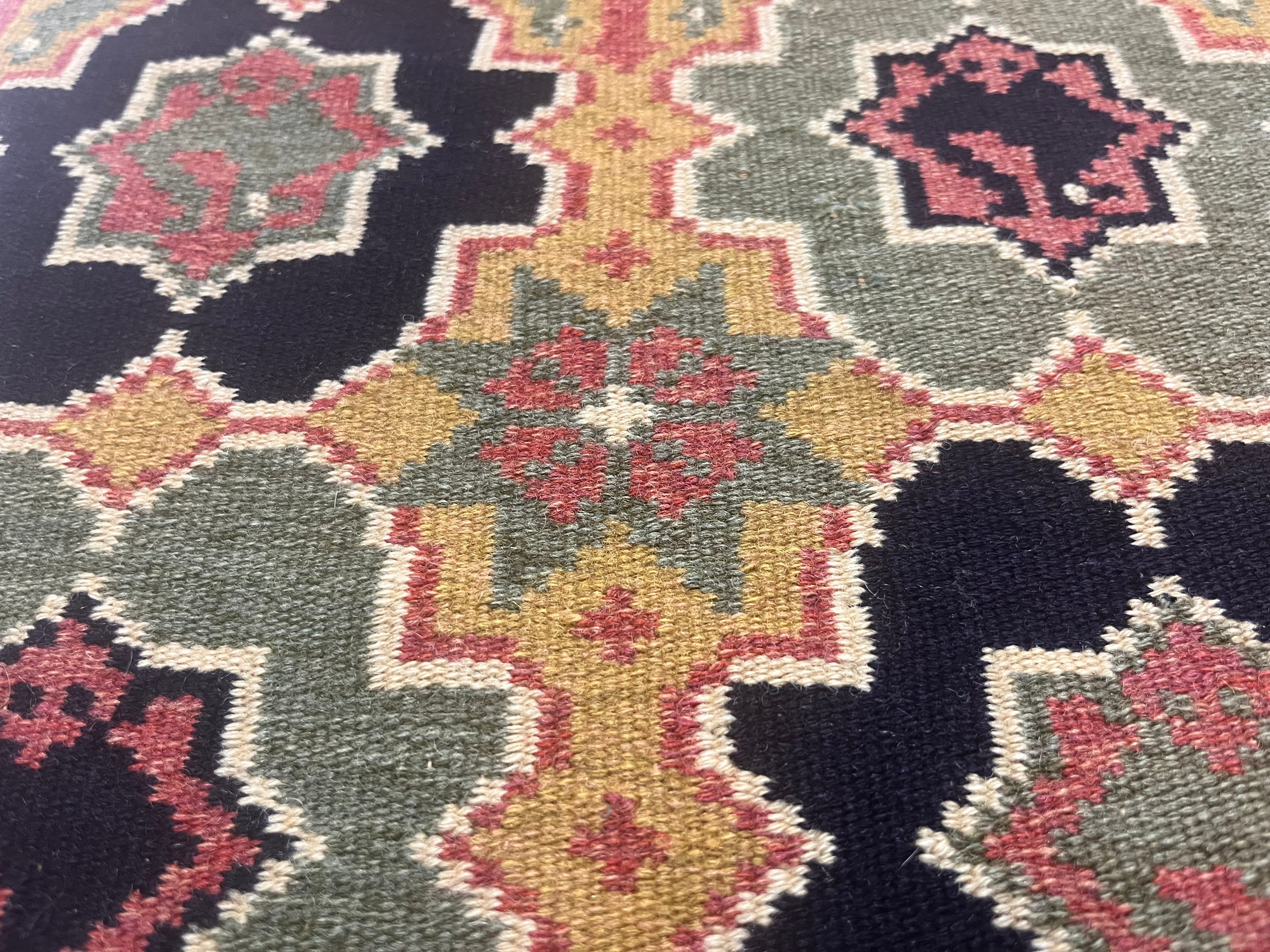 Antique Scandinavian Textile Kilim Rug 2' 2'' x 9' 11''