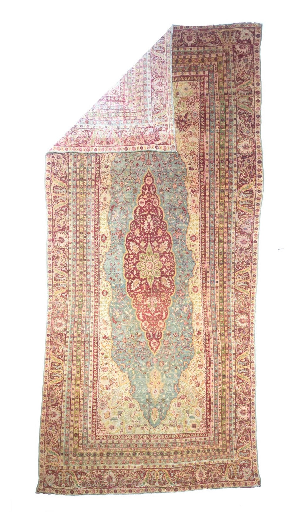 Fine Antique Turkish Gordez Wool Rug Odd and rare size 8'0" x 17' 8''