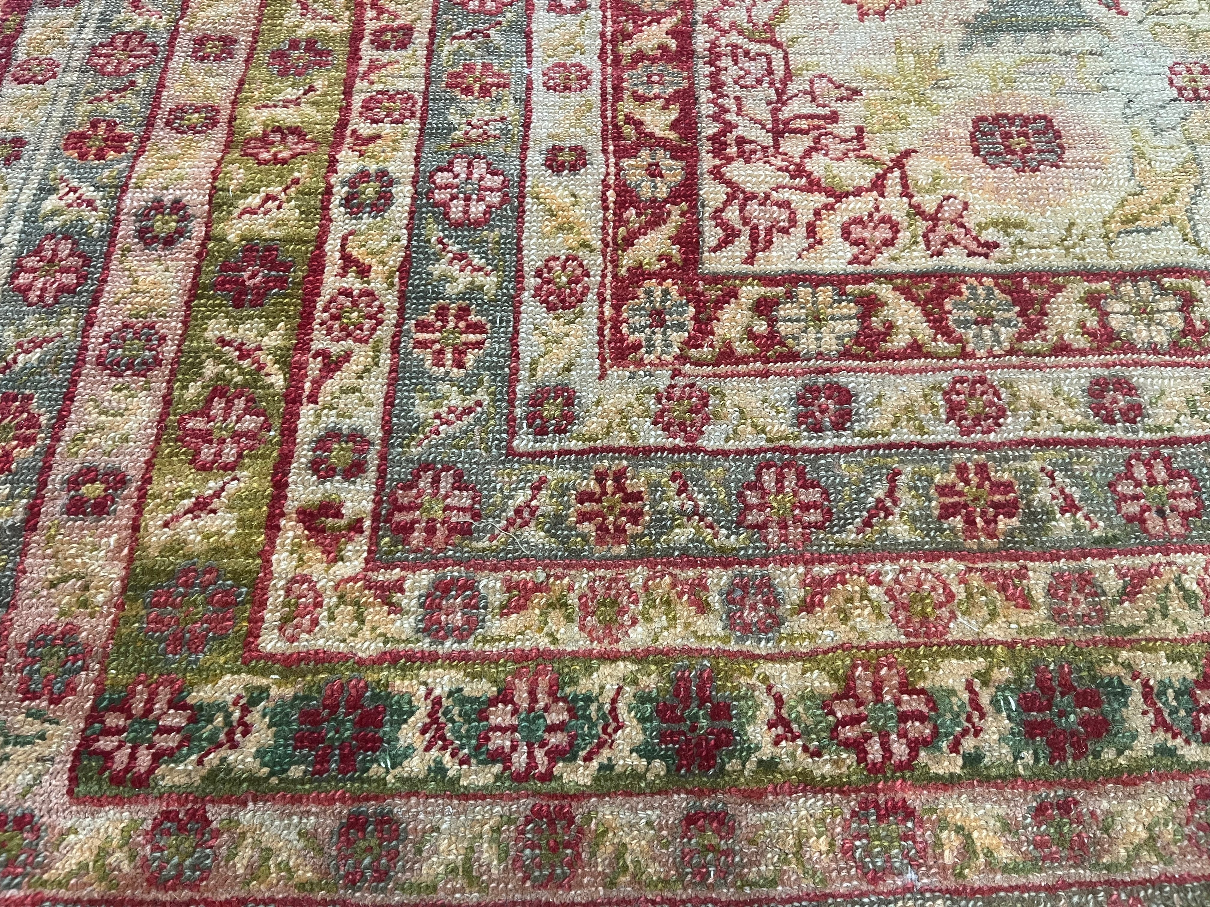 Fine Antique Turkish Gordez Wool Rug Odd and rare size 8'0" x 17' 8''