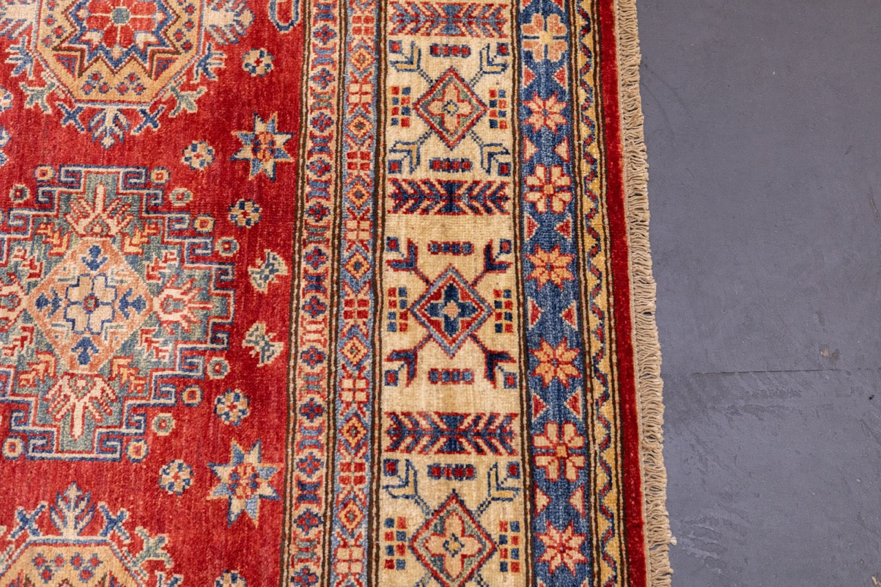 Fine PAK Kazak Wool Rug 5'6" x 7' 10"
