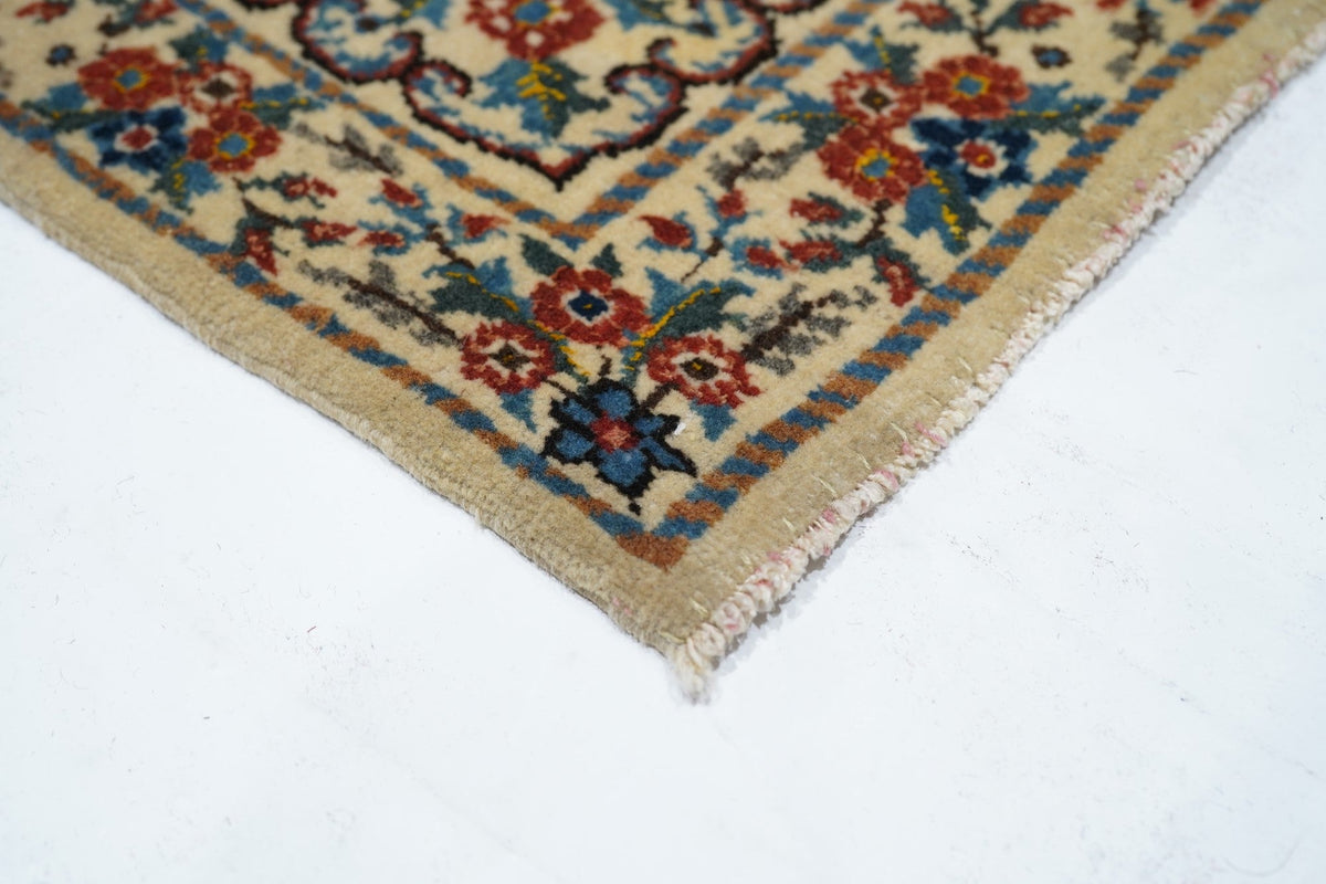 Extremely Fine Antique Tehran Rug Wool with all design in Silk 4'5'' x 6'8''
