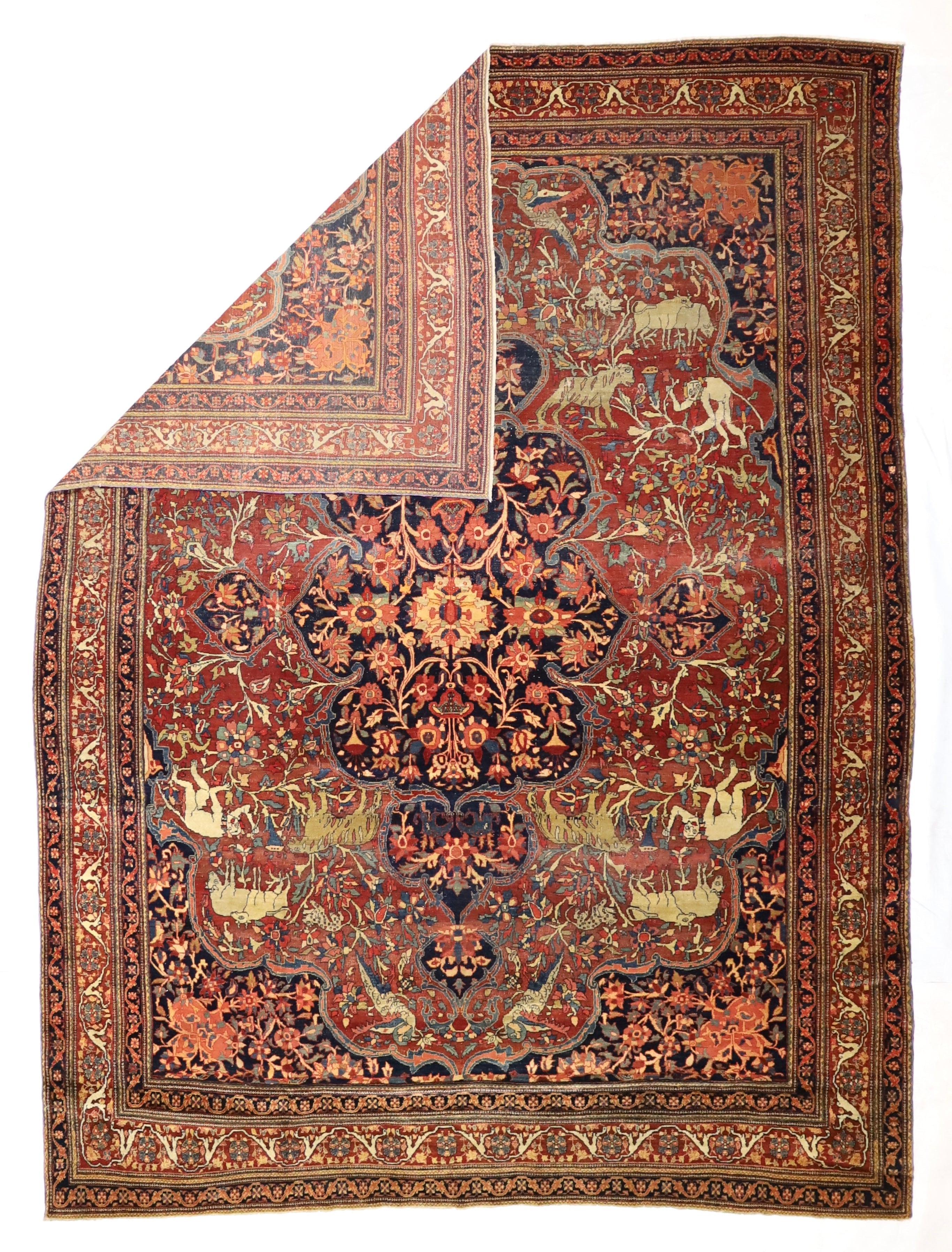 Antique Farahan Sarouk Rug 7'3" x 10' 0"