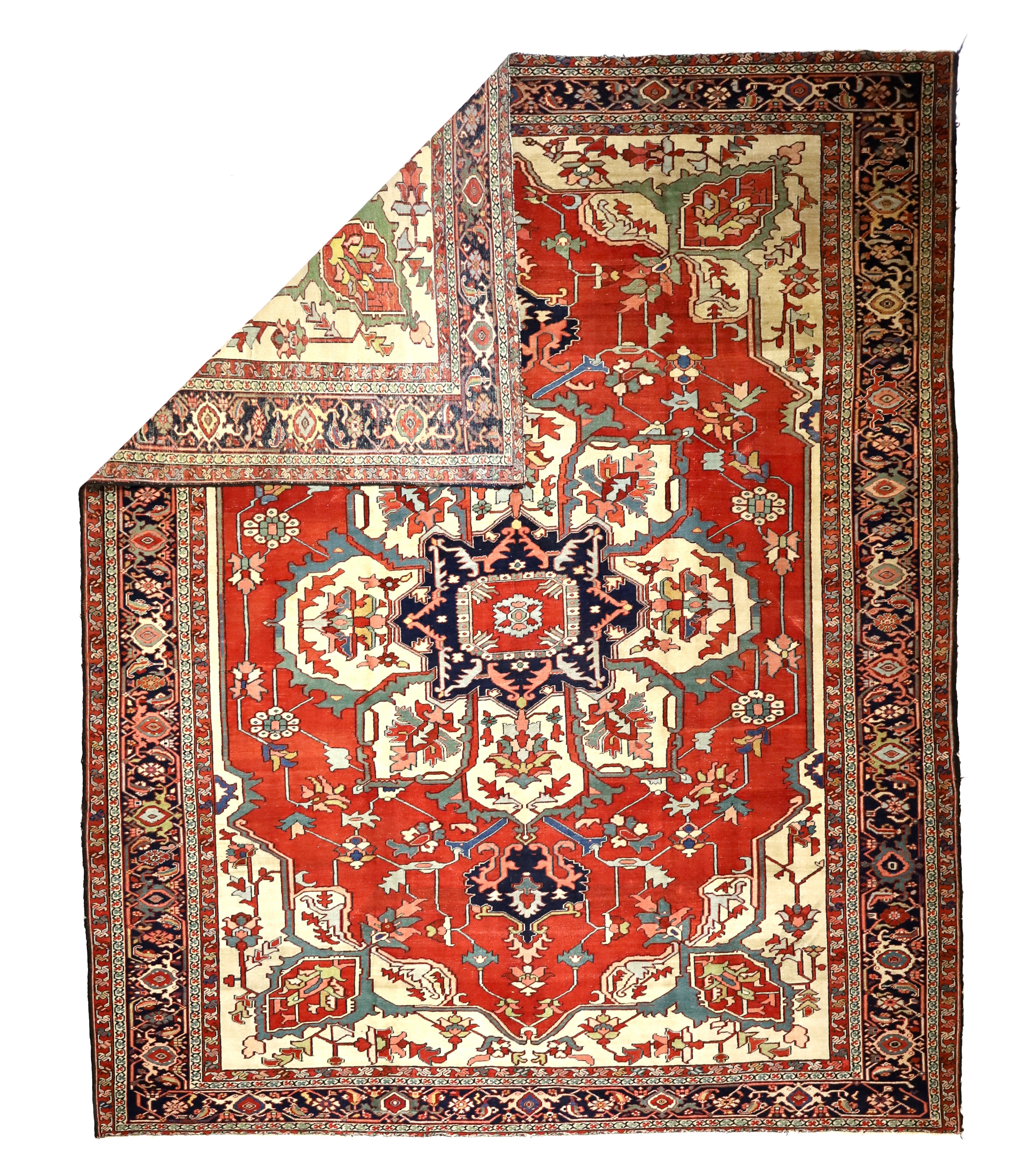 Antique Serapi Rug 9' 6" x 11' 8''