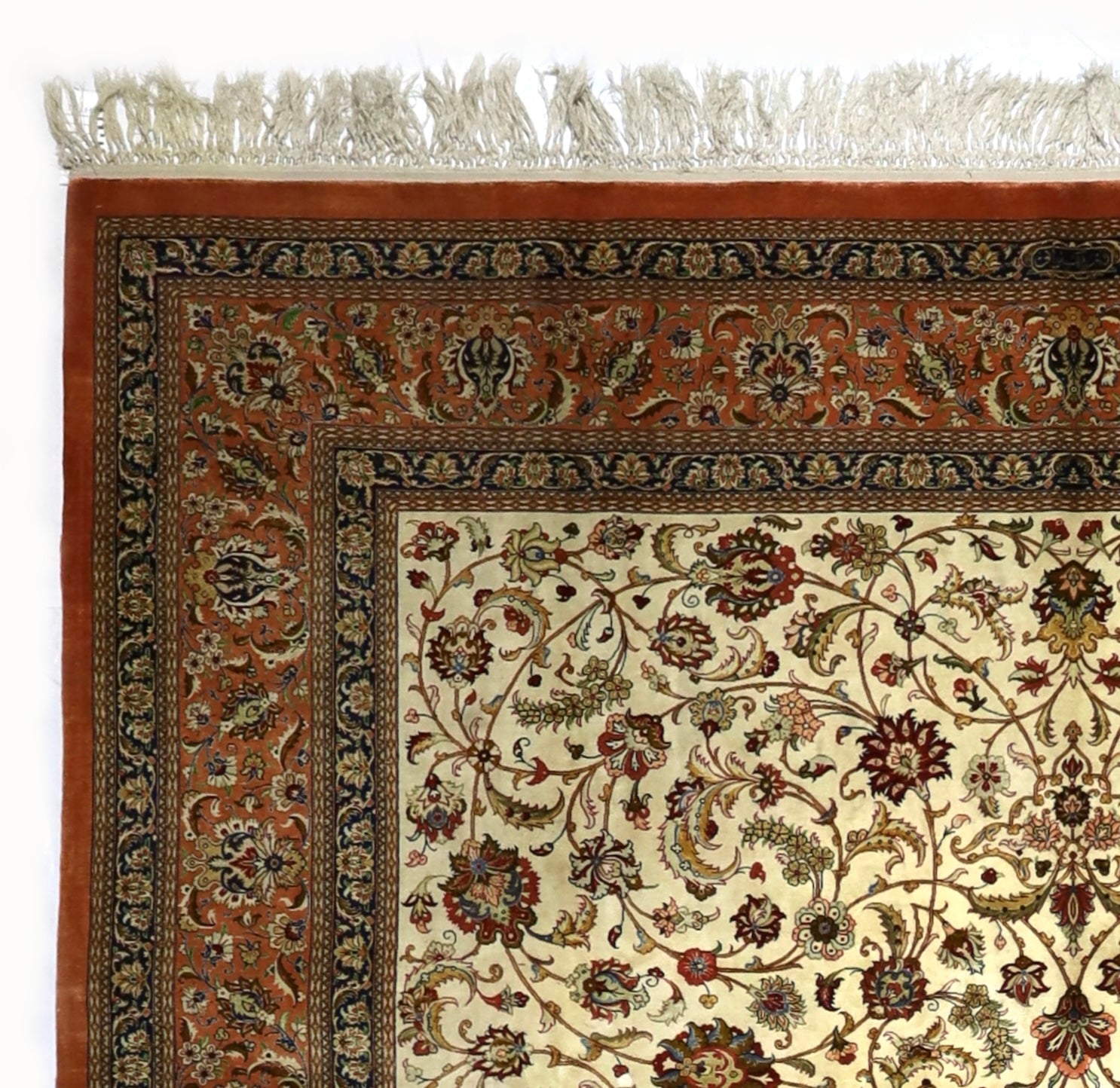 Extremely Fine Silk Qum Rug 7'9" x 11' 5''