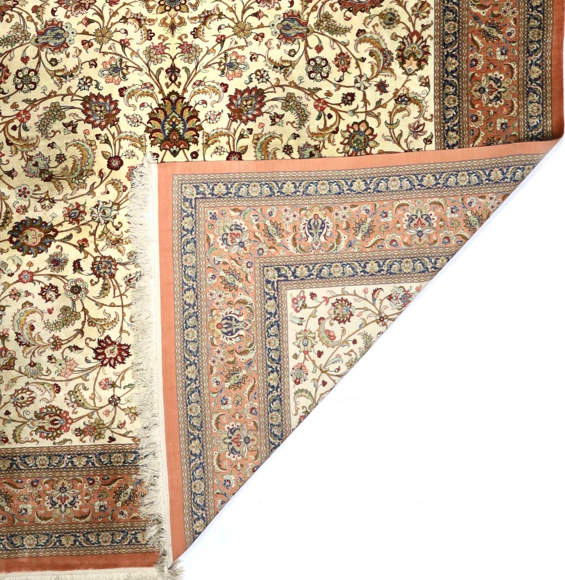 Extremely Fine Silk Qum Rug 7'9" x 11' 5''