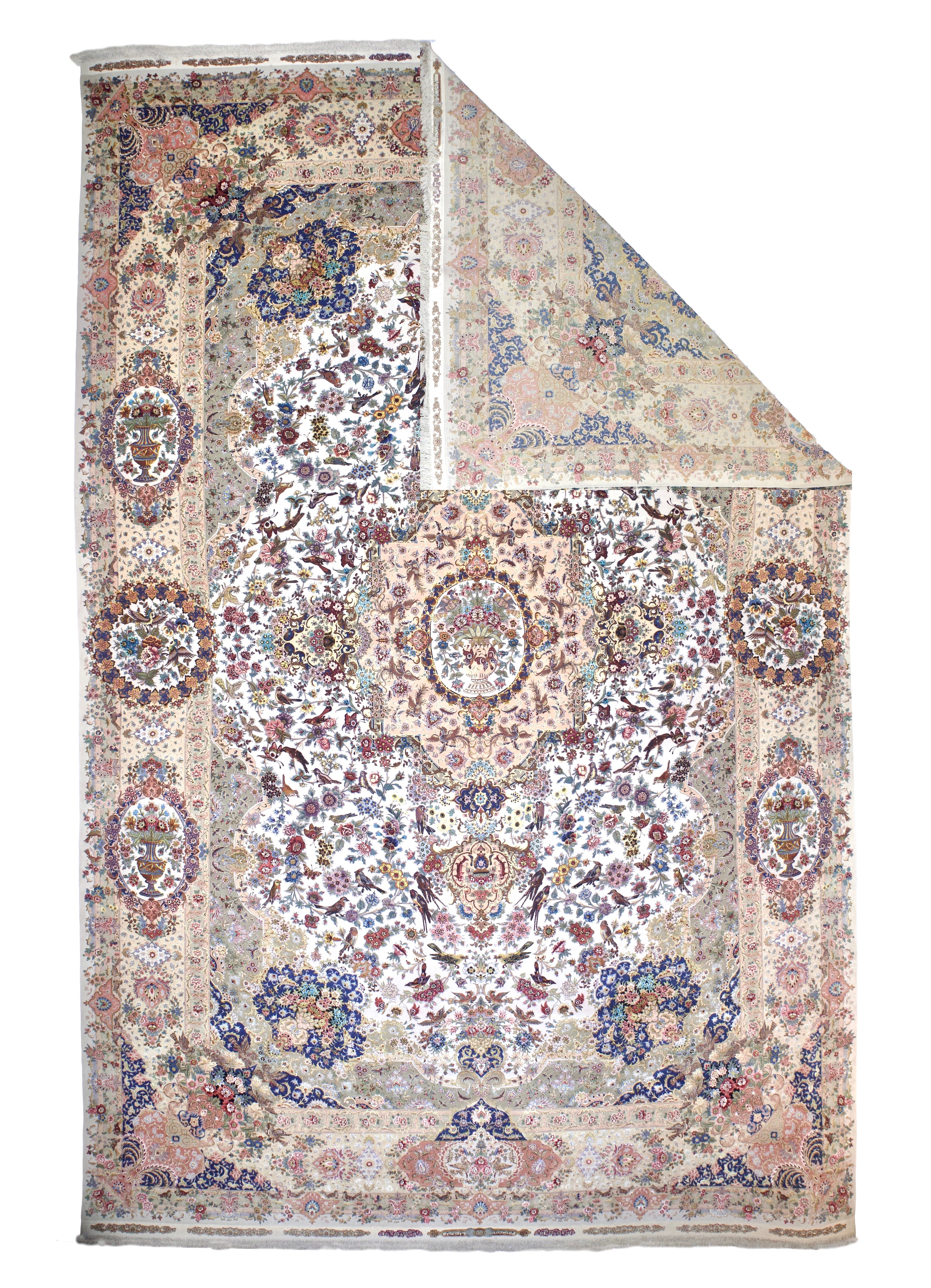 Extremely Fine Tabriz Rug 13'0" x 20' 0"