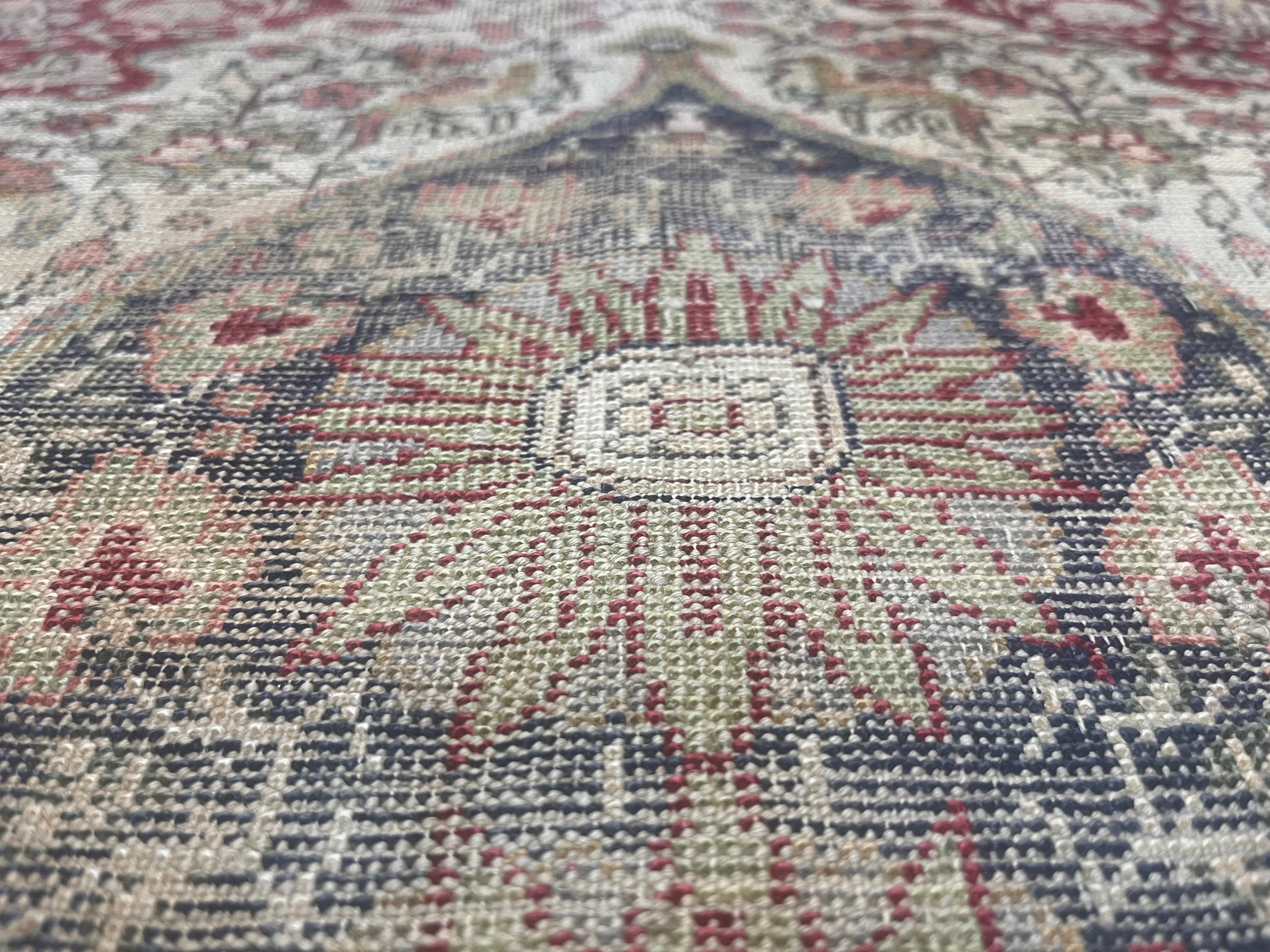 Fine Antique Silk Kayseri Rug 4'0" x 5' 11"