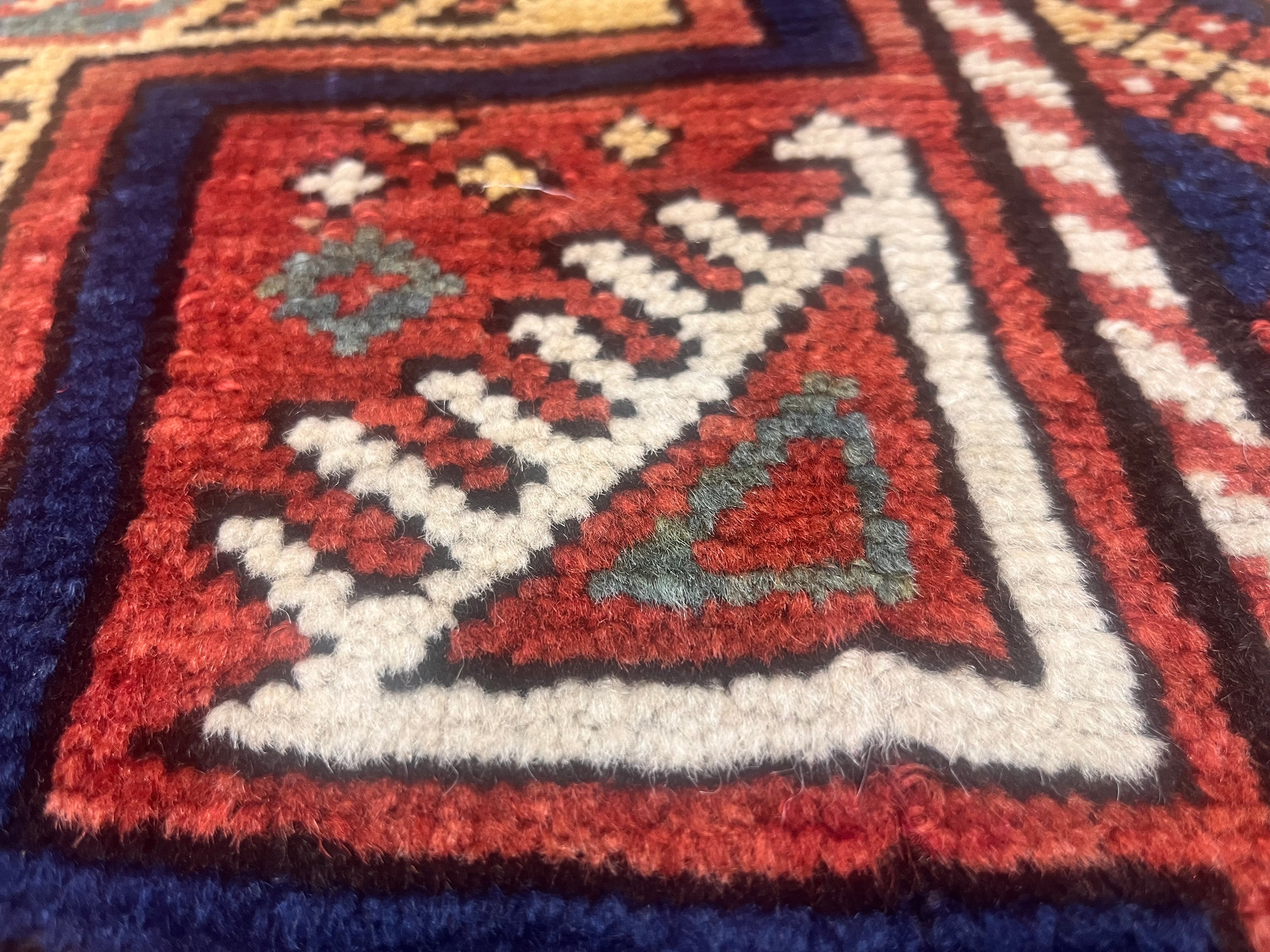 Antique Caucasian Kuba Rug 4'6" x 10' 1''