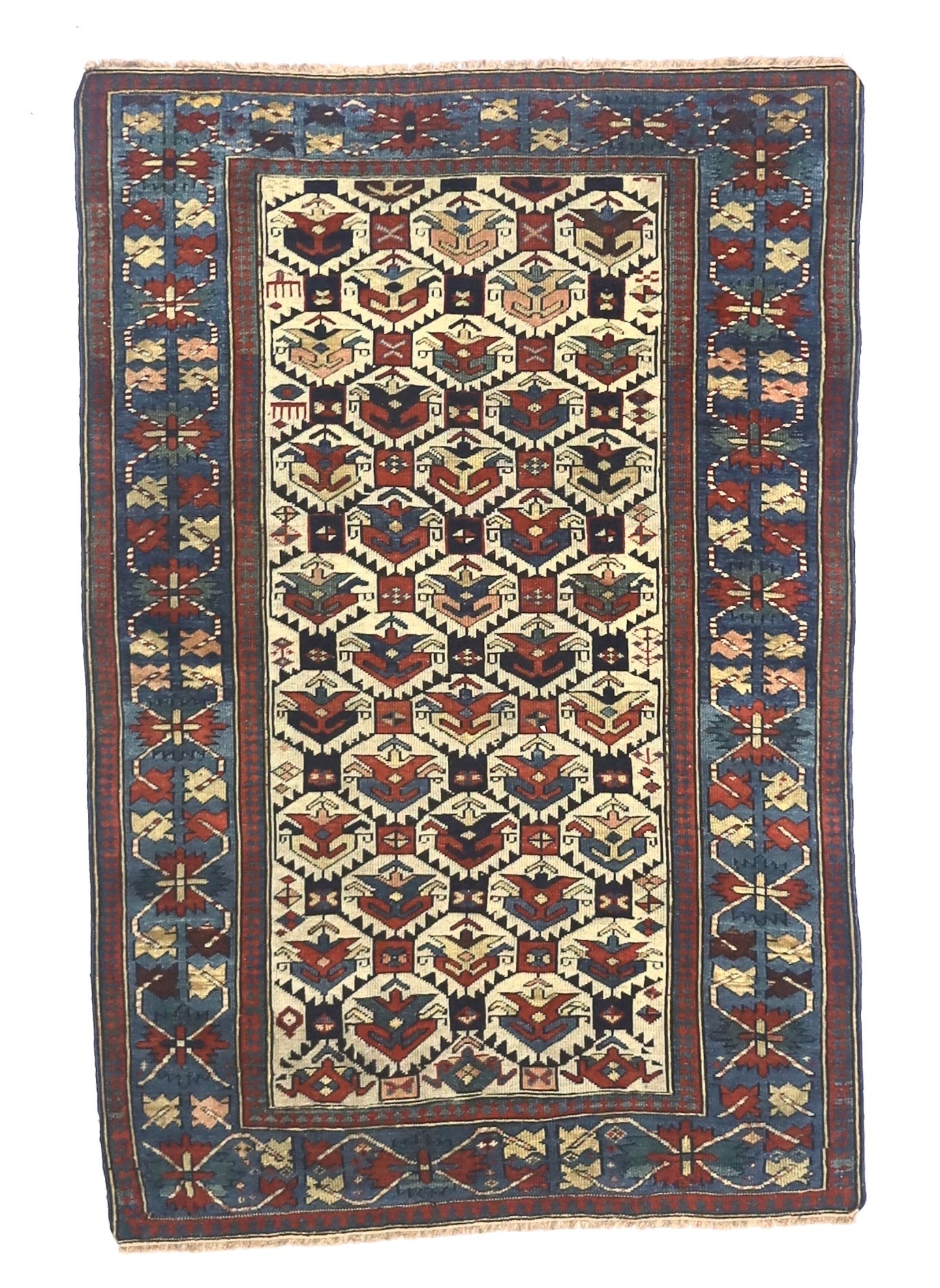 Antique Caucasian Kuba Rug 3'4" x 5' 0"