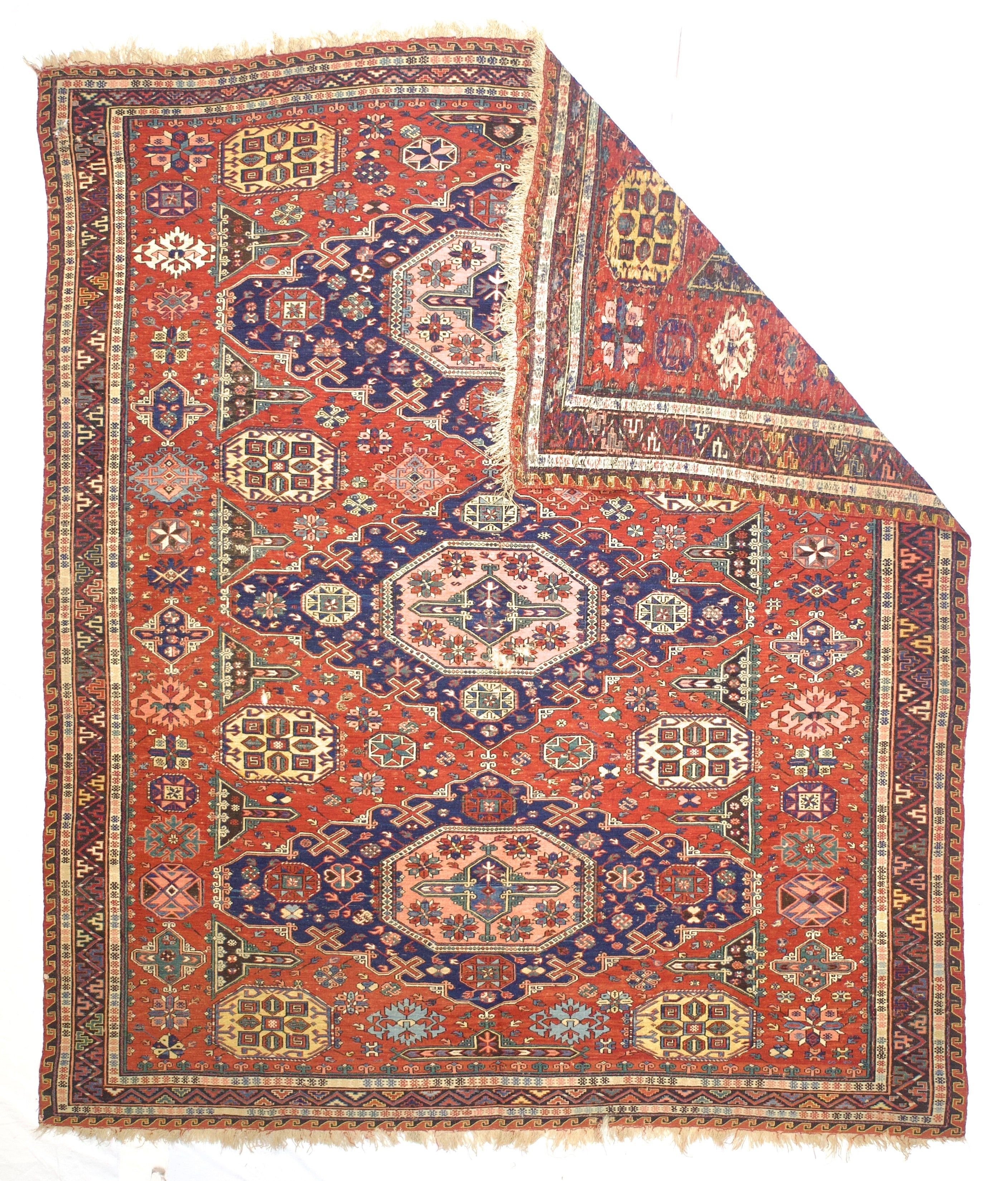 Fine Antique Caucasian Sumak Rug 7' 8'' x 9' 1''