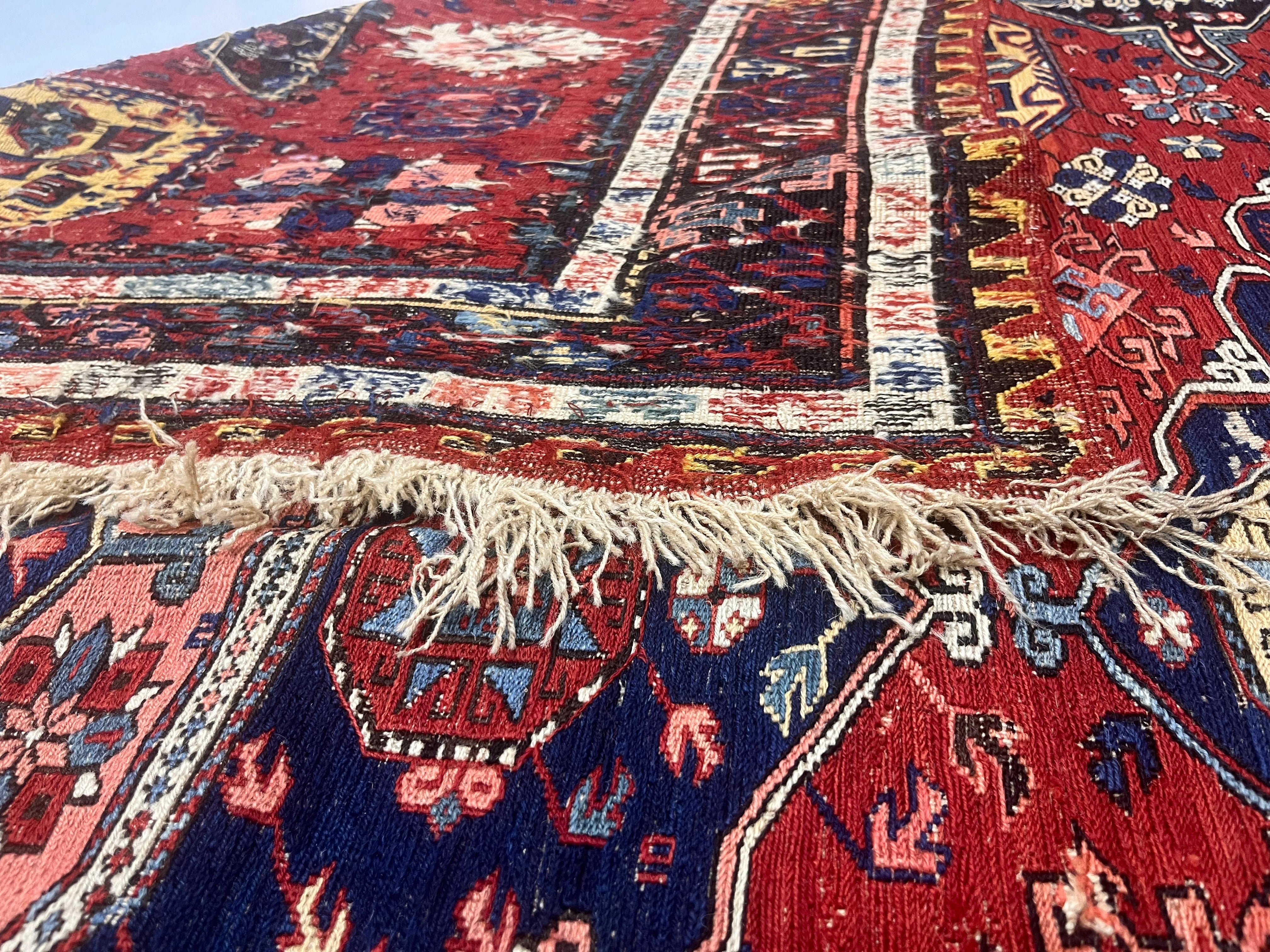 Fine Antique Caucasian Sumak Rug 7' 8'' x 9' 1''
