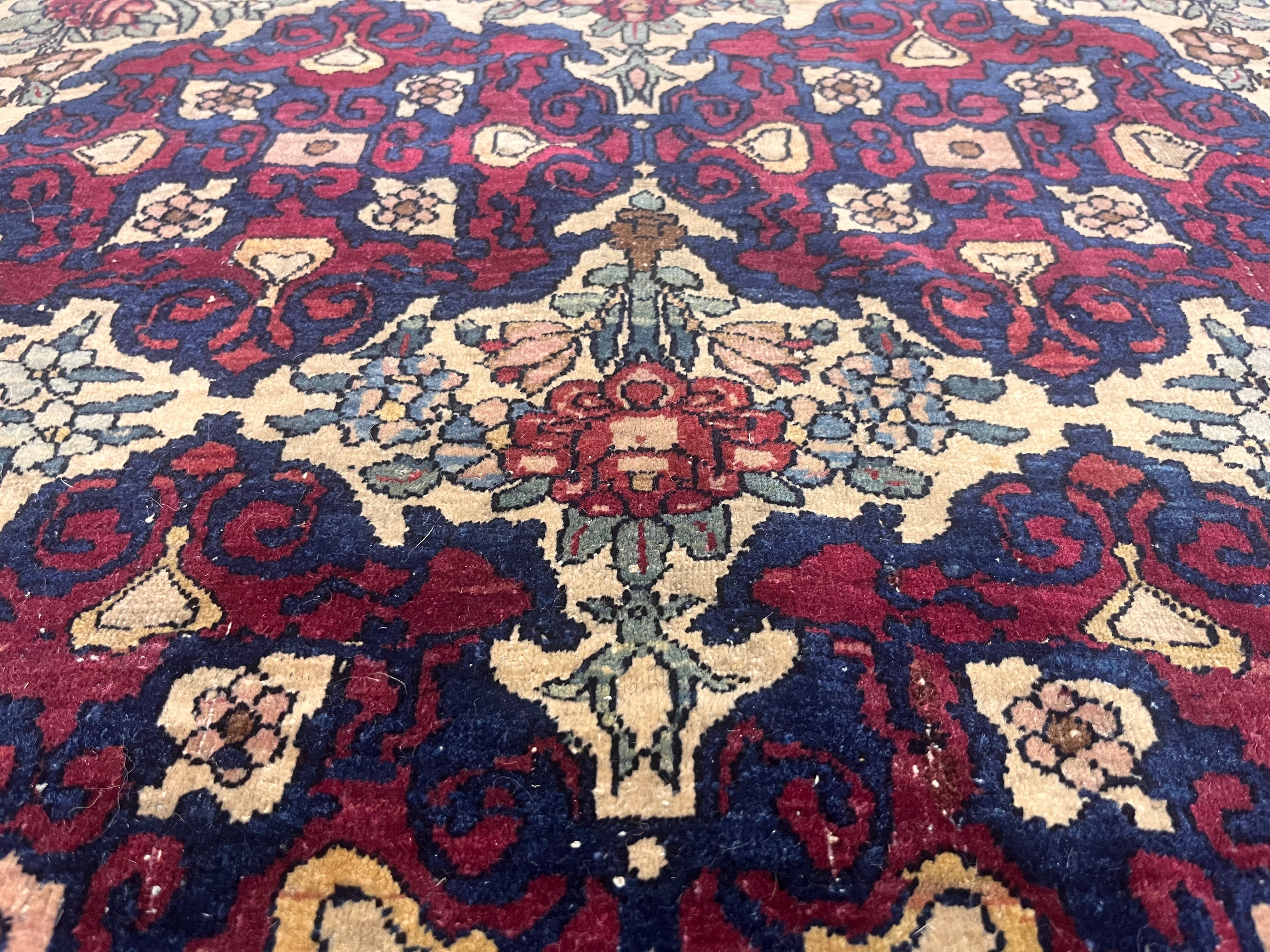 Antique Tehran Rug 4'7" x 7' 1"