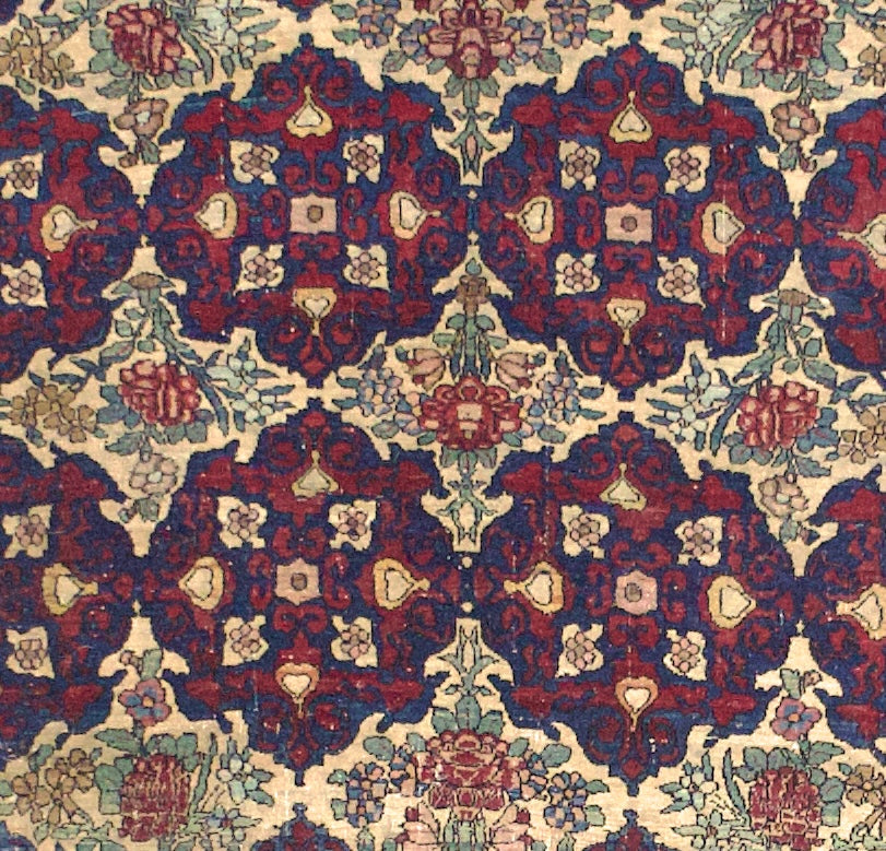 Antique Tehran Rug 4'7" x 7' 1"