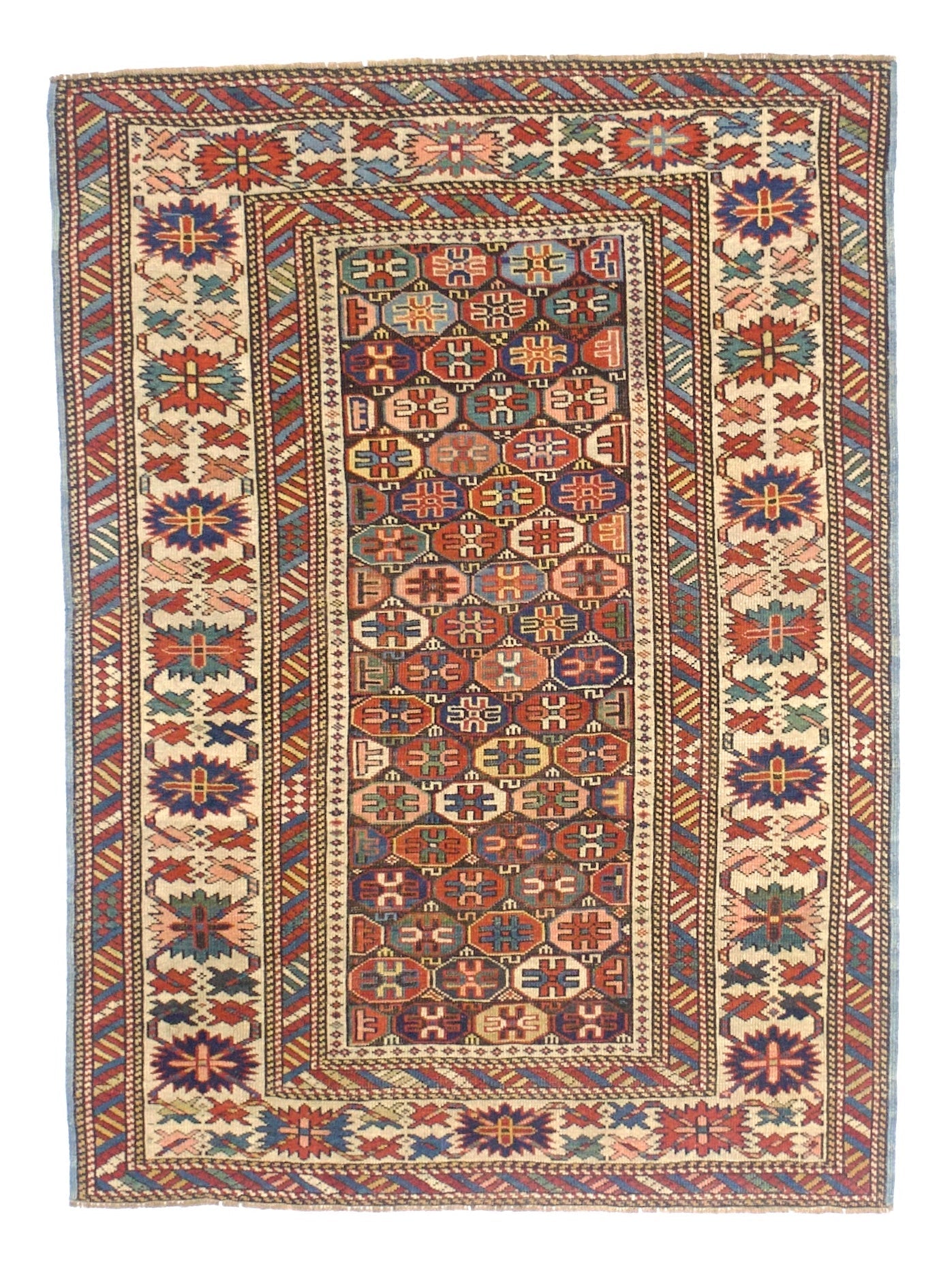 Antique Caucasian Shirvan Rug 3' 6" x 4' 10"
