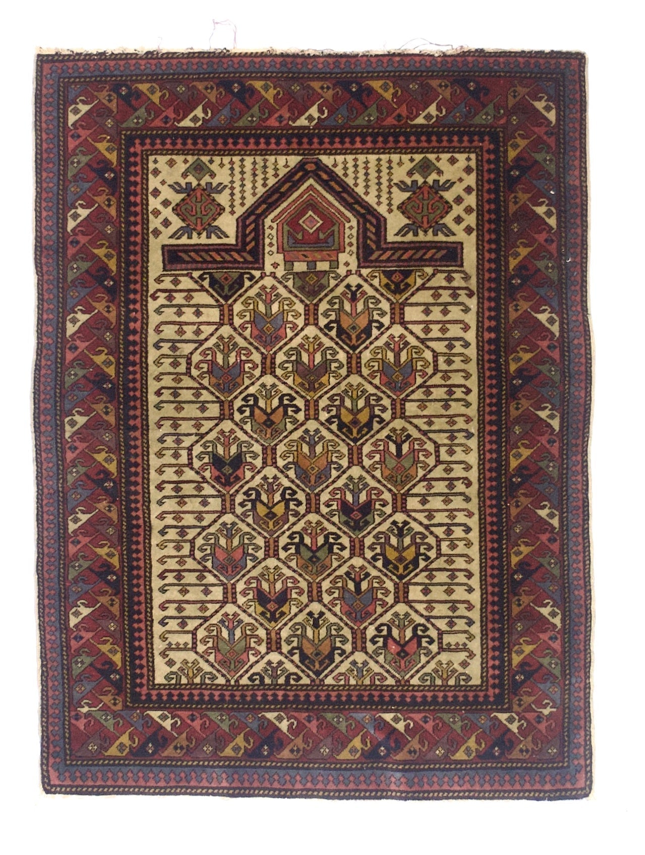 Antique Caucasian Daghastan Rug 3'3" x 4' 4"