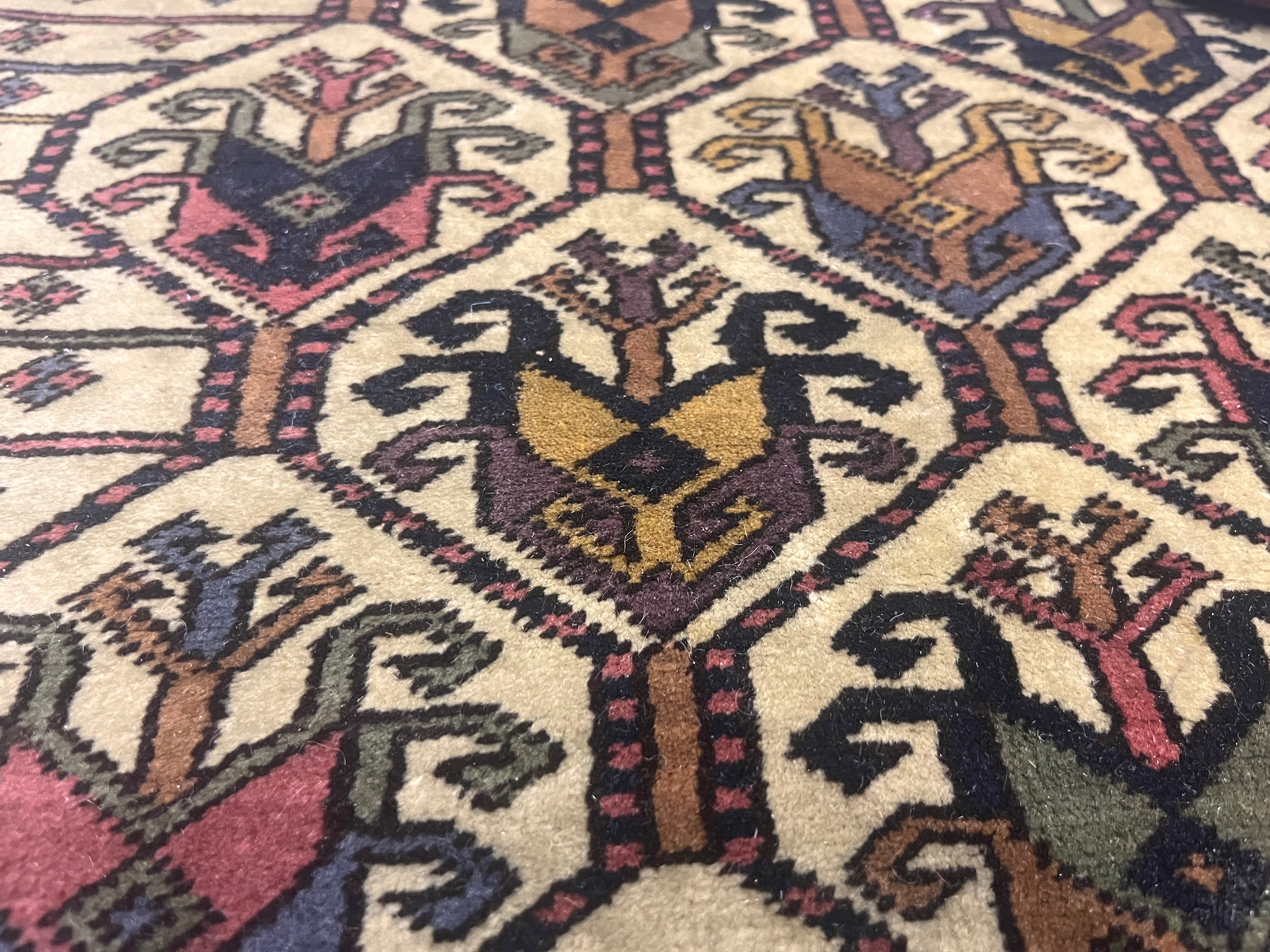 Antique Caucasian Daghastan Rug 3'3" x 4' 4"