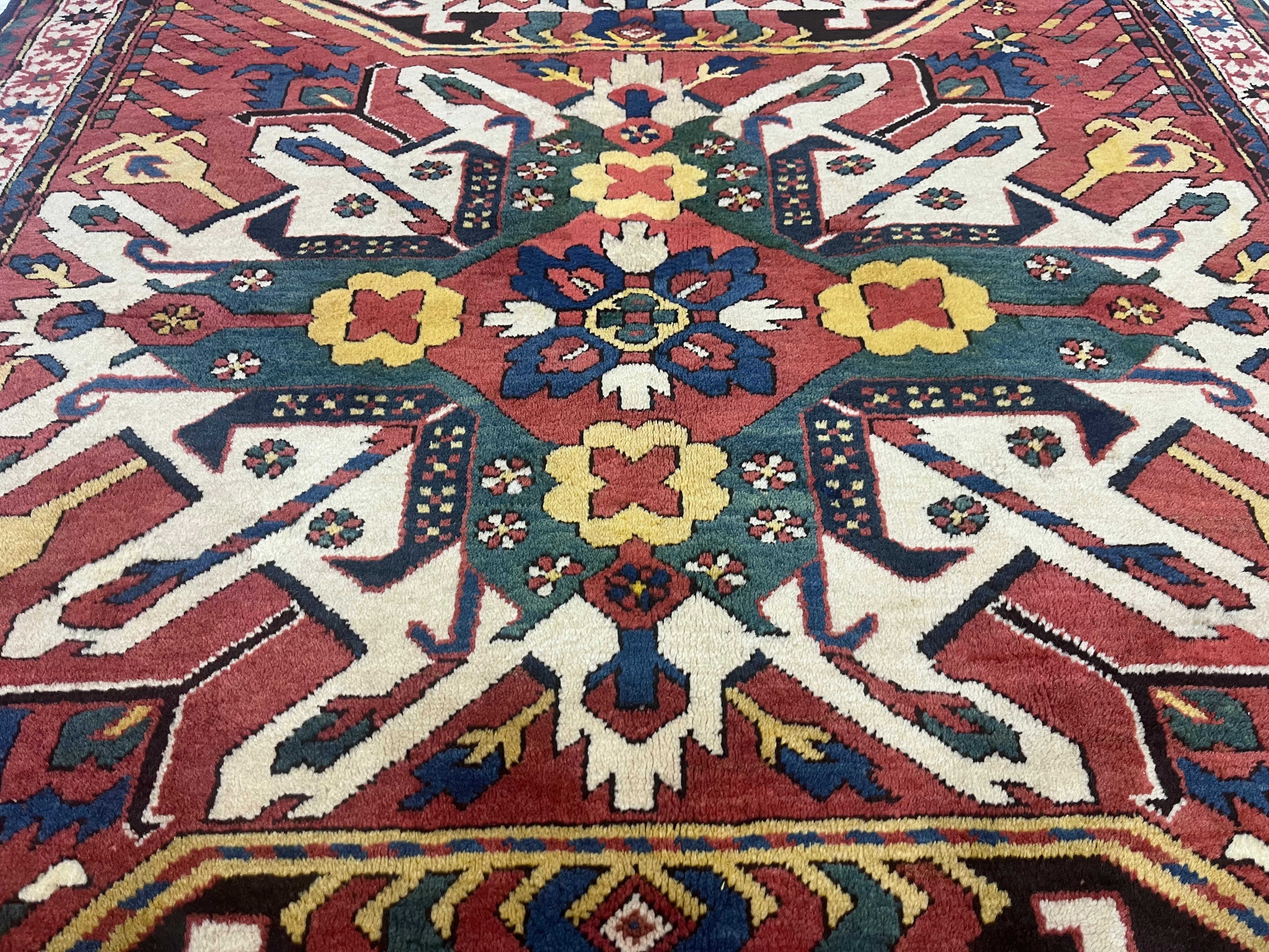 Fine Antique Caucasian Kazak Wool Rug 4'9" x 7' 2"